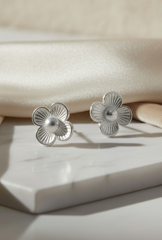 Orecchini Clarisse - Orecchini Quadrifoglio Argento | Gioielli Portafortuna Chic