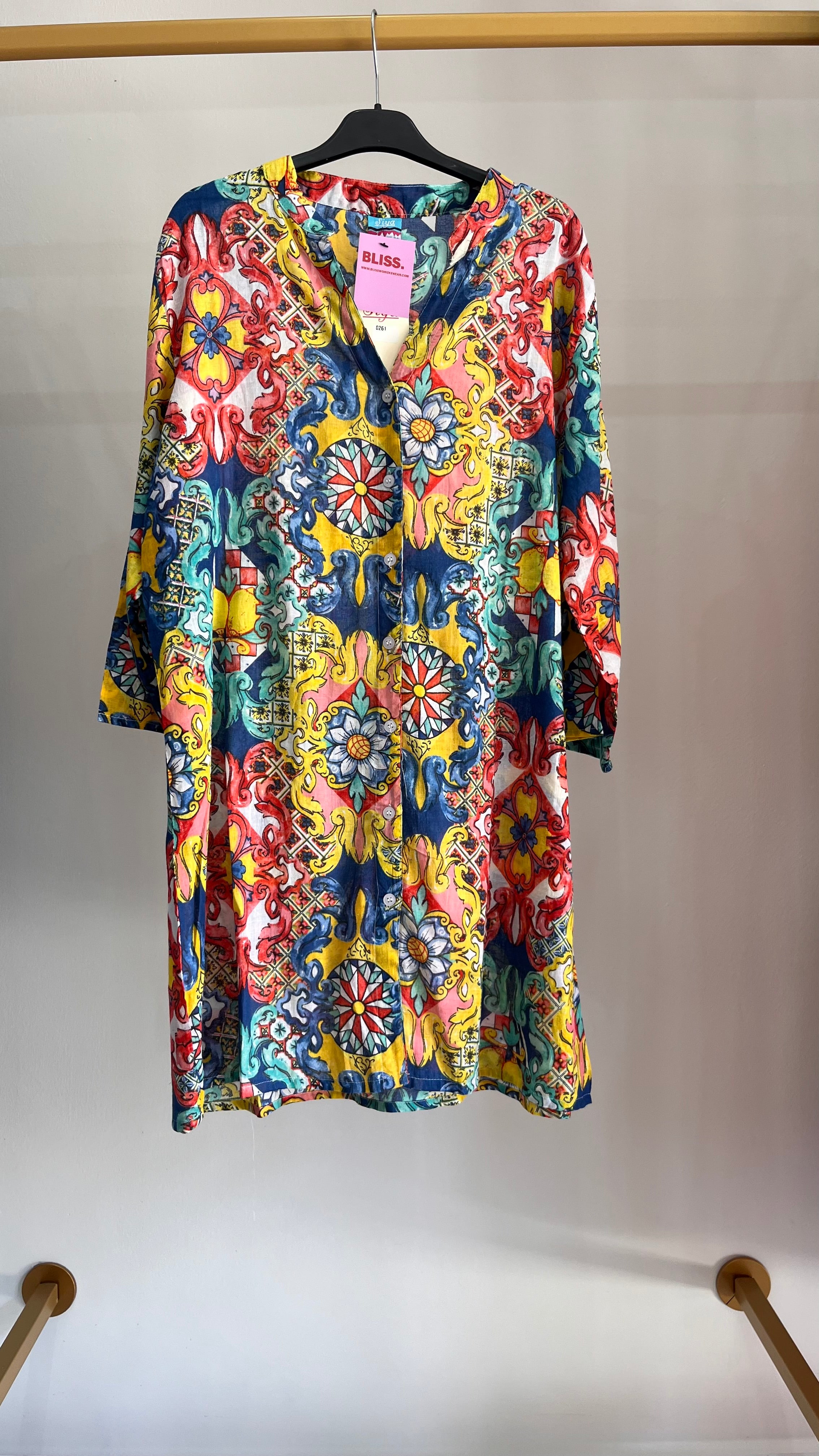 Camicia Mare Catania – Copricostume Donna Stampa Maiolica