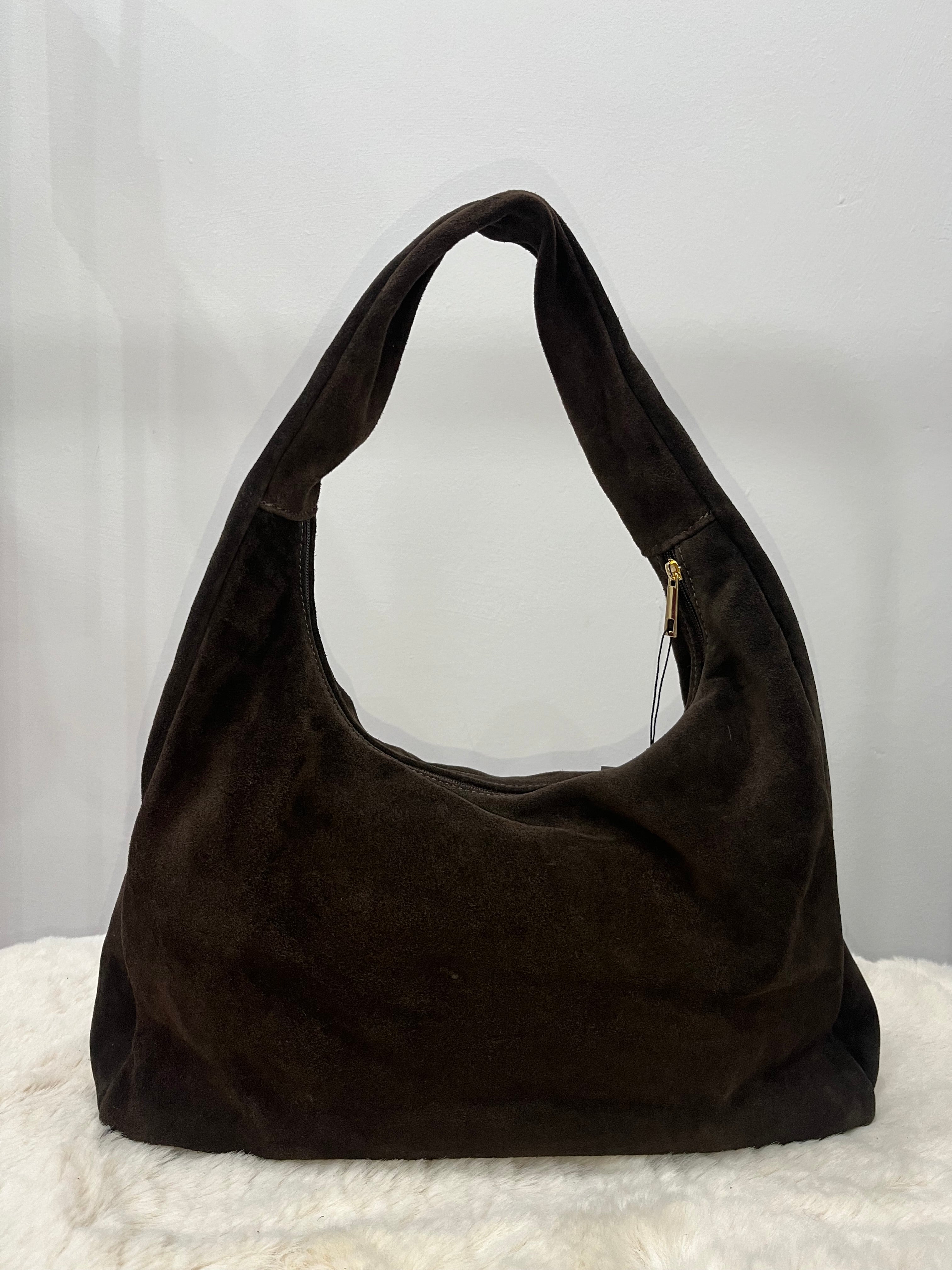DRIFT Hobo Bag – Borsa a Sacca in Camoscio Made in Italy