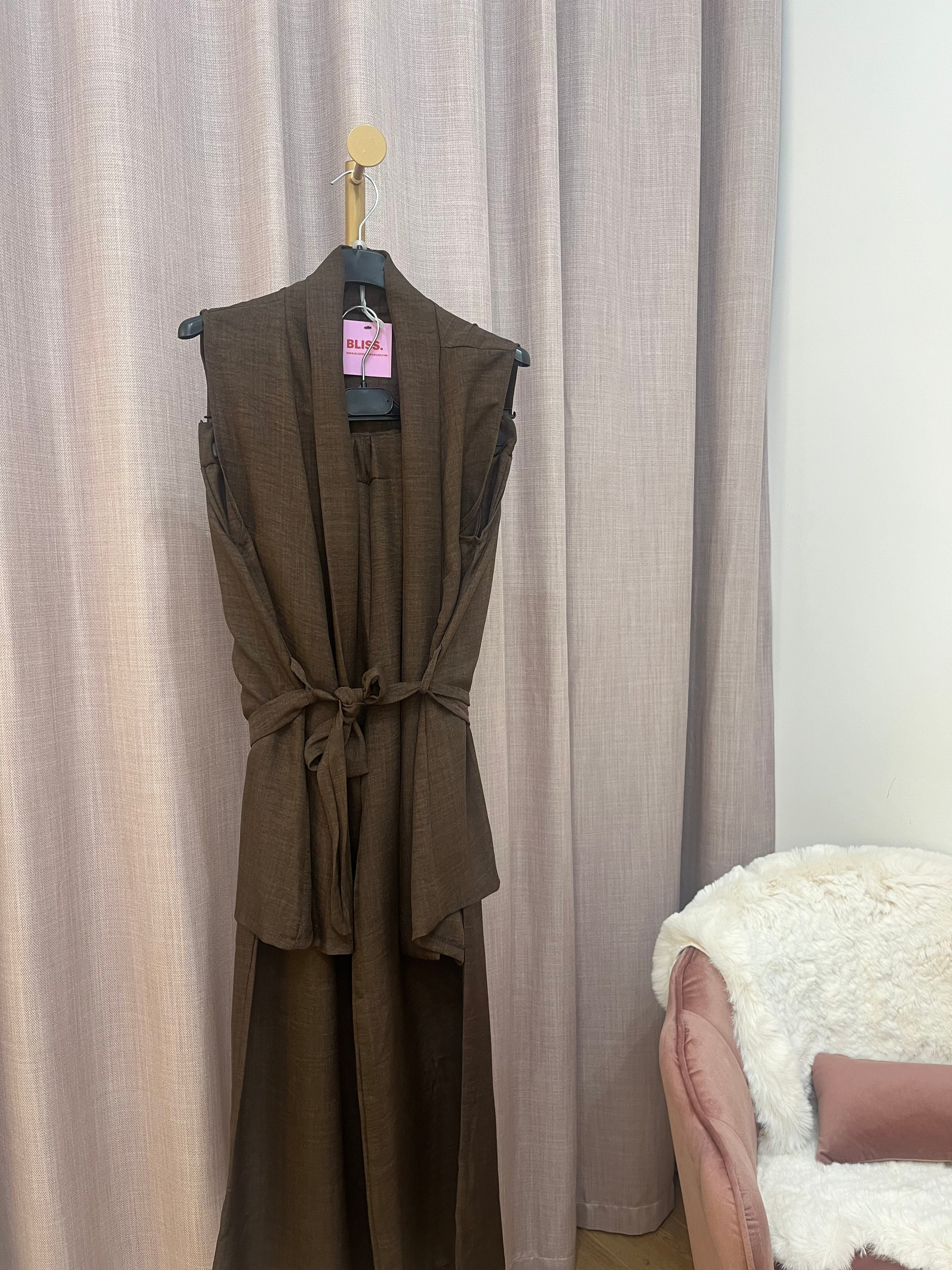 Coordinato Letizia – Gilet con Cintura e Pantalone | Taglia Unica