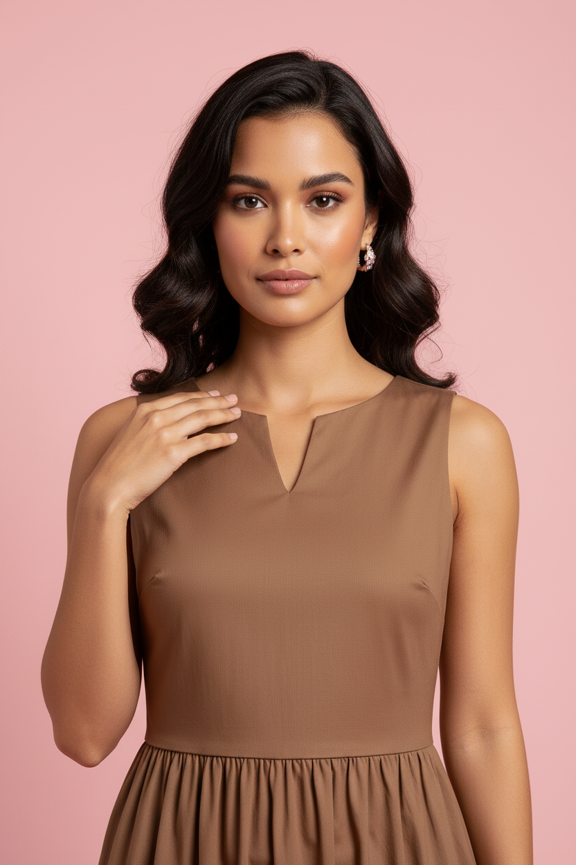 Vestito Lucrezia - Abito midi smanicato