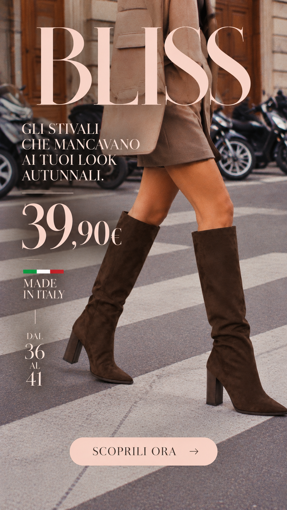 Stivali Suede Veronica con tacco 8 cm
