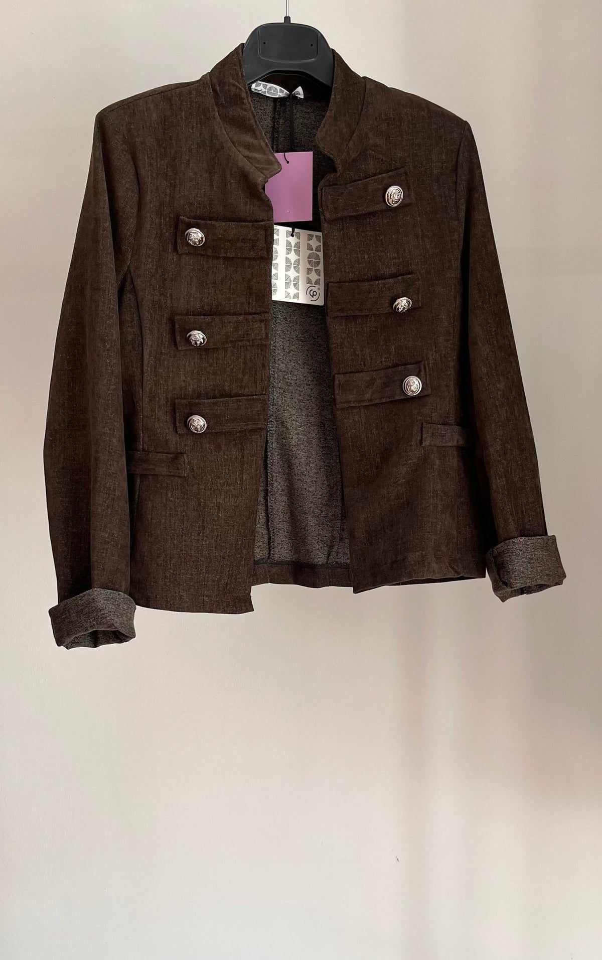 Giacca Maura stile militare con bottoni decorativi