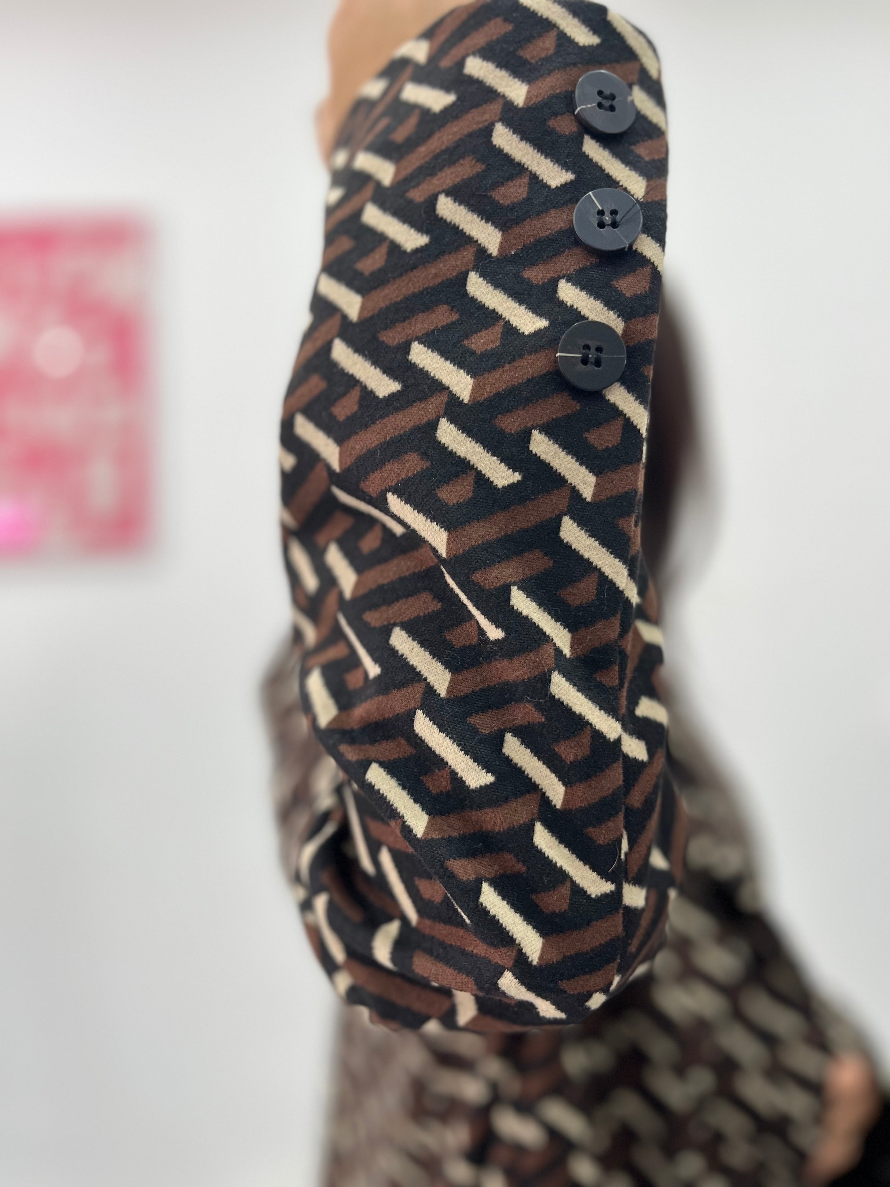 Blazer Giorgia Oversize Fantasia Geometrica - Giacca Donna