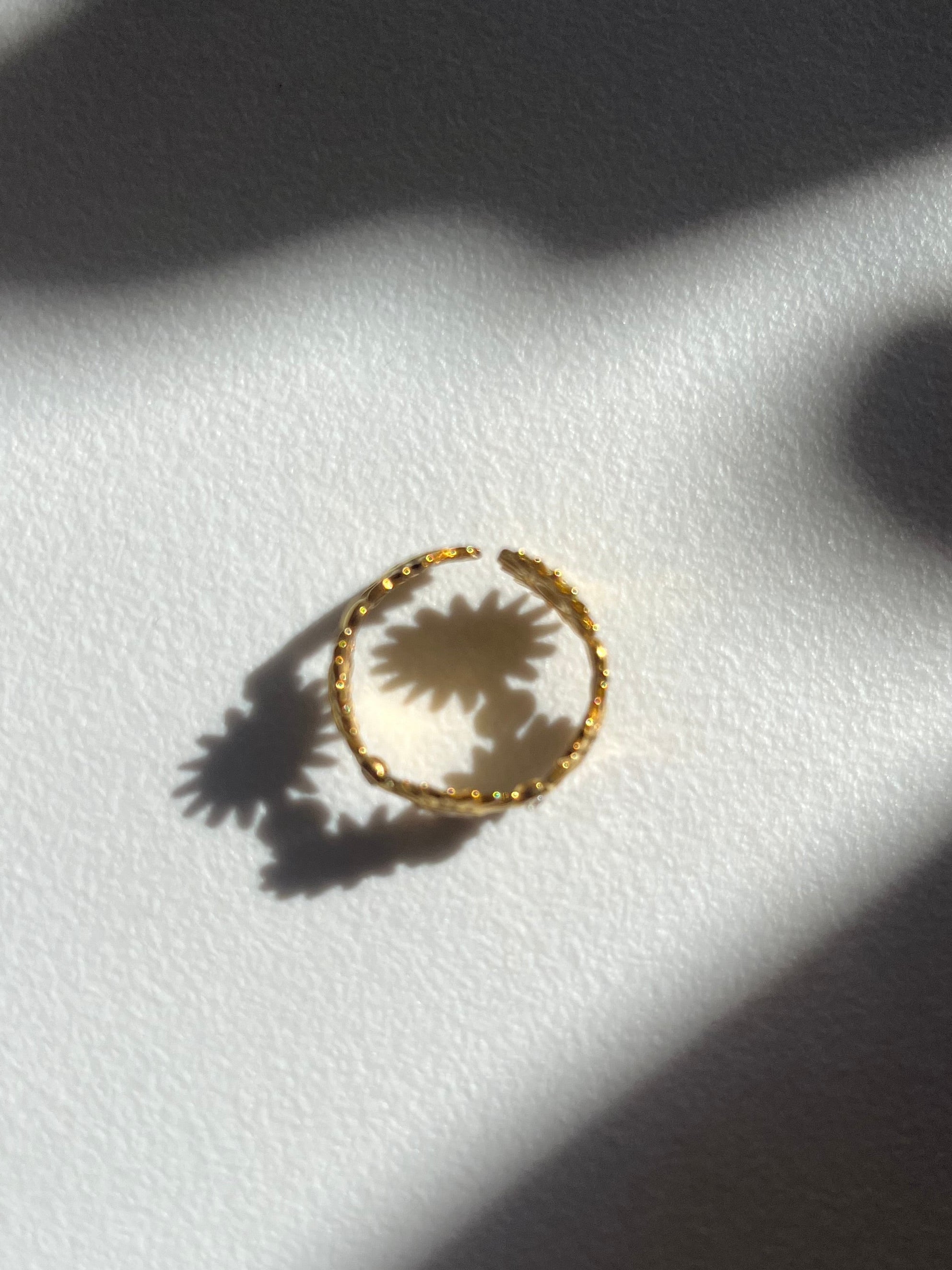 Anello Marisol Acciaio Oro con Strass - Anello Solare Donna