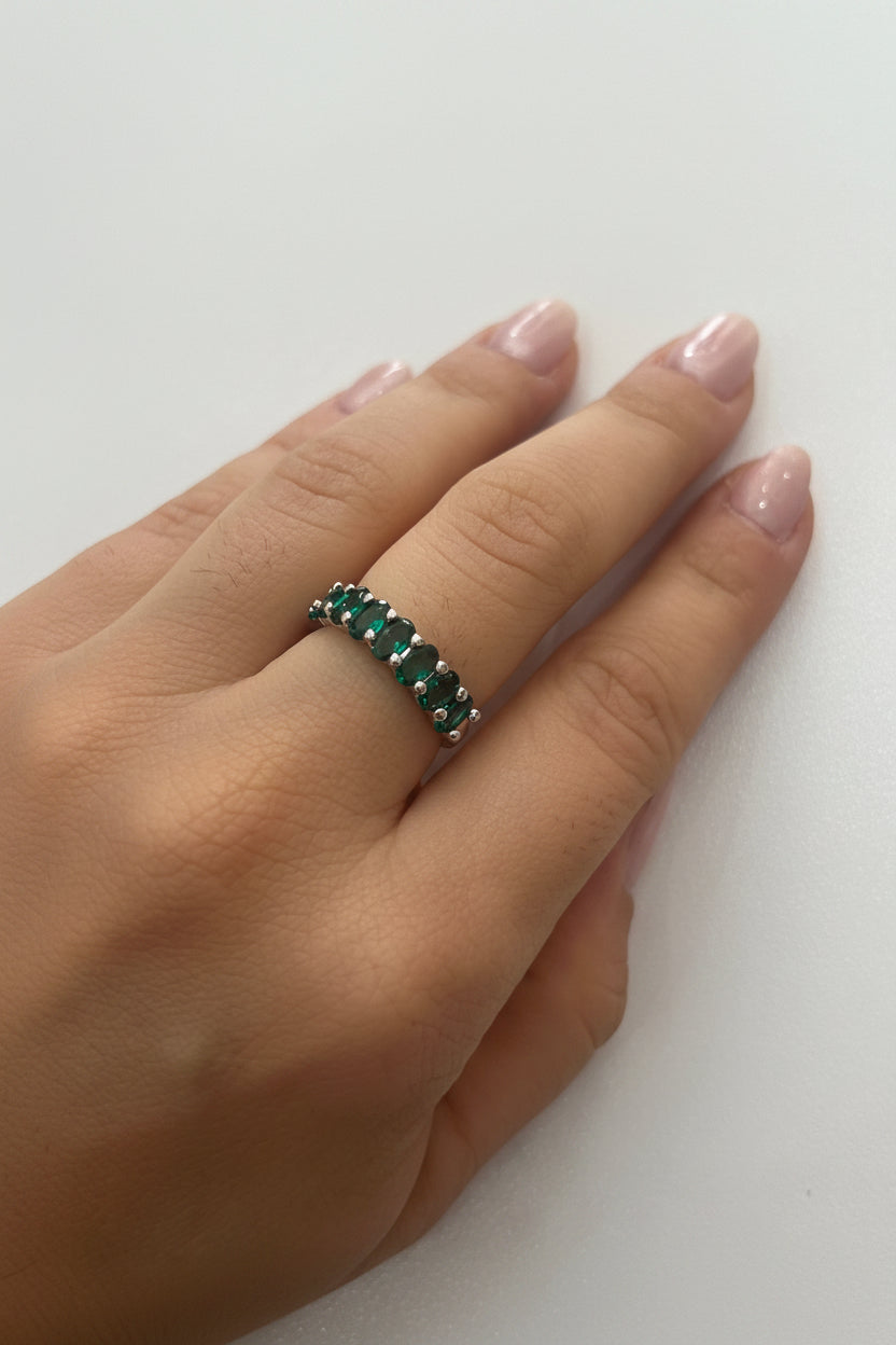 Anello Anastasia - Anello Veretta Eternity | Fedina con Cristalli Argento