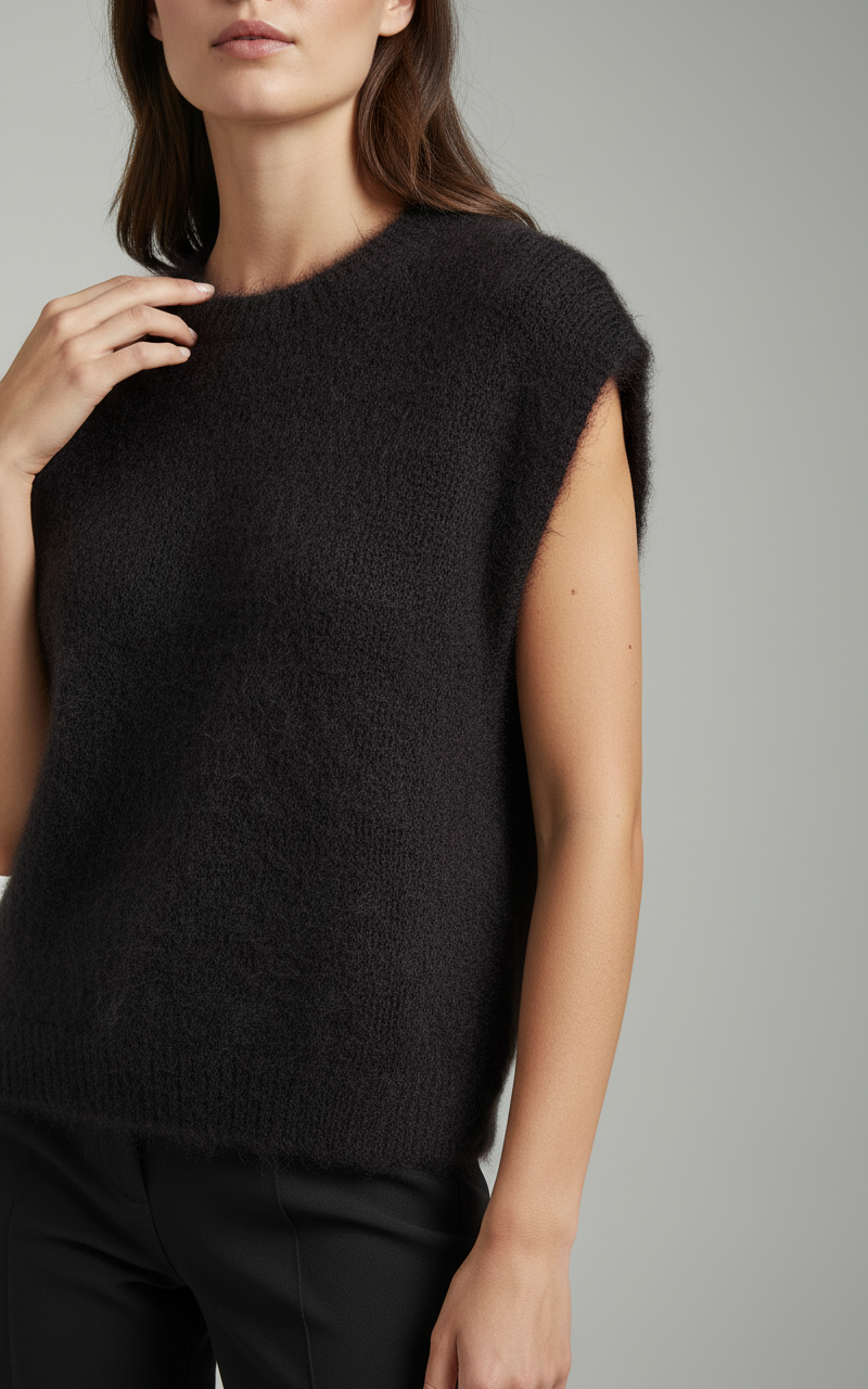 Gilet Priscilla Kid Mohair - Gilet Morbido Elegante Donna