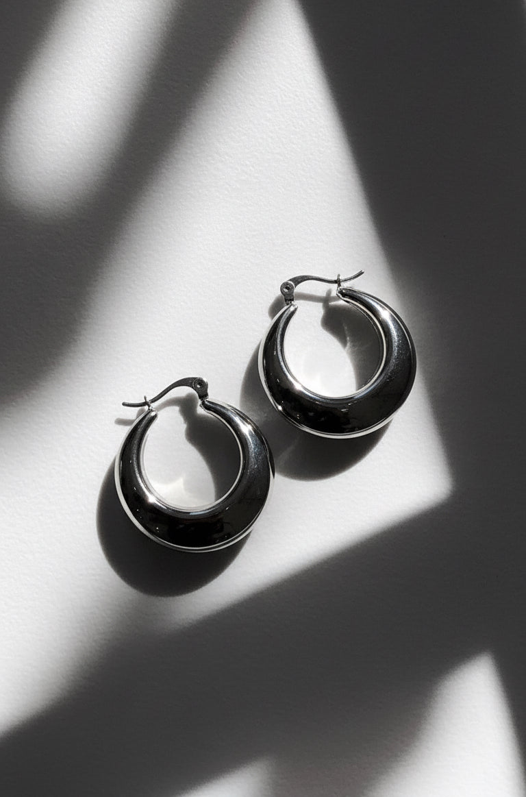 Orecchini a cerchio bombati Lili