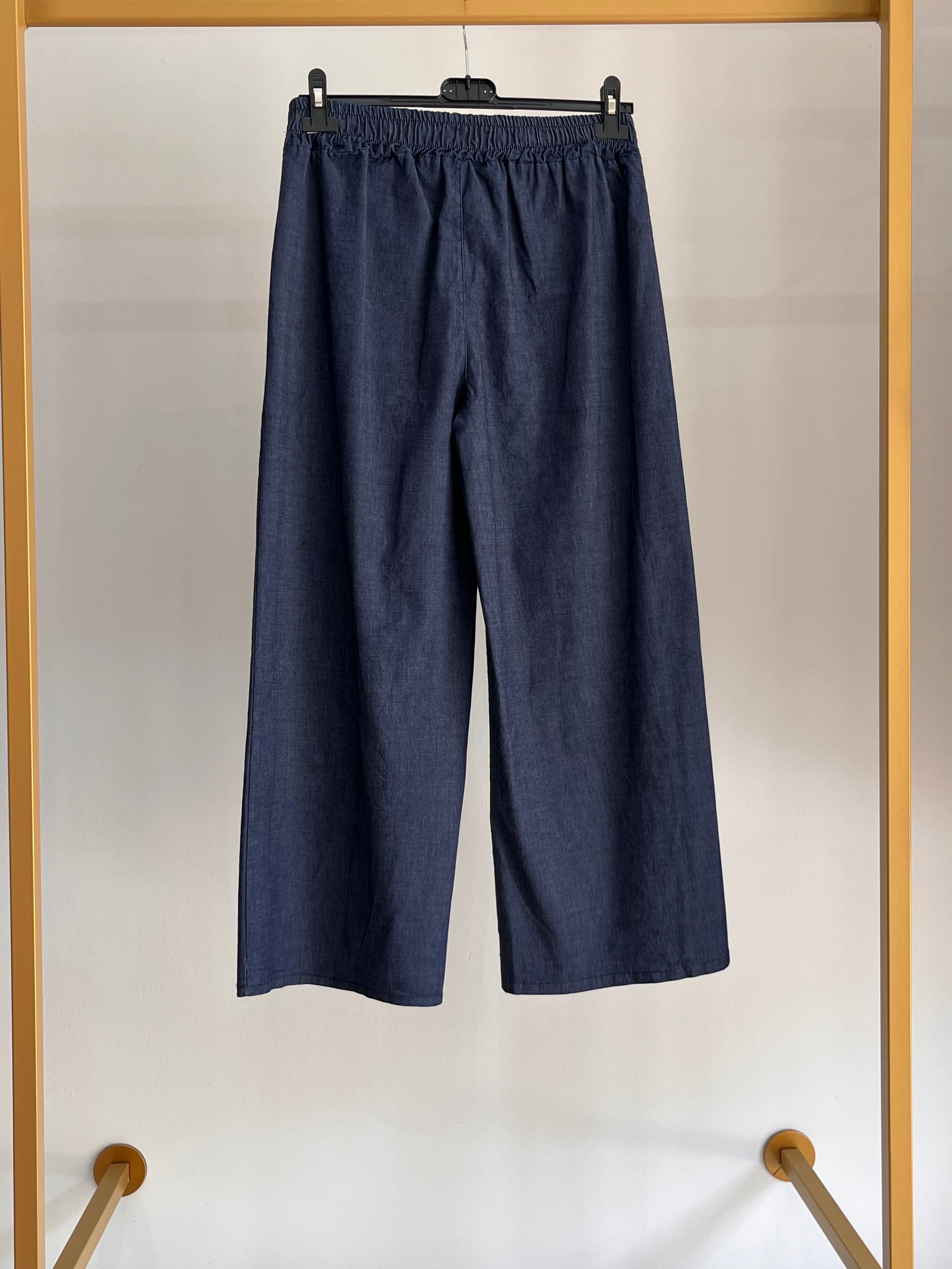 Jeans Silvia- Pantalone Palazzo Denim Leggero Donna – Jeans Morbido a Gamba Ampia