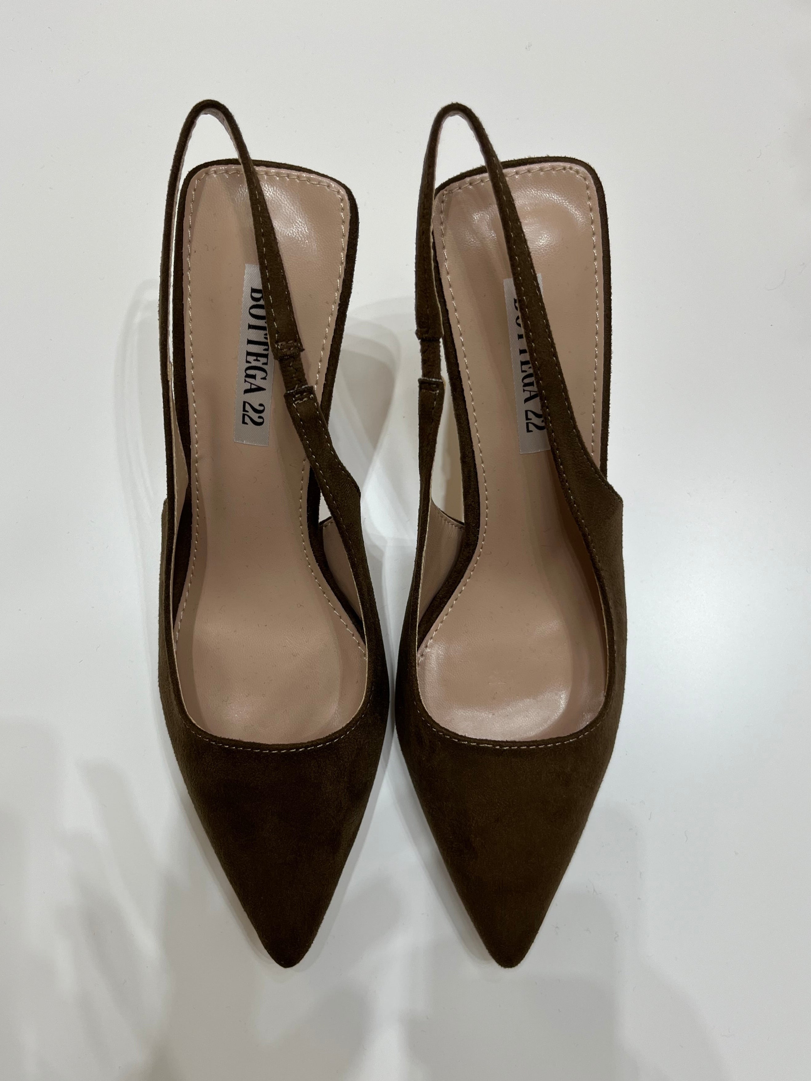 Slingback Kate – Décolleté in Suede con Tacco 8 cm