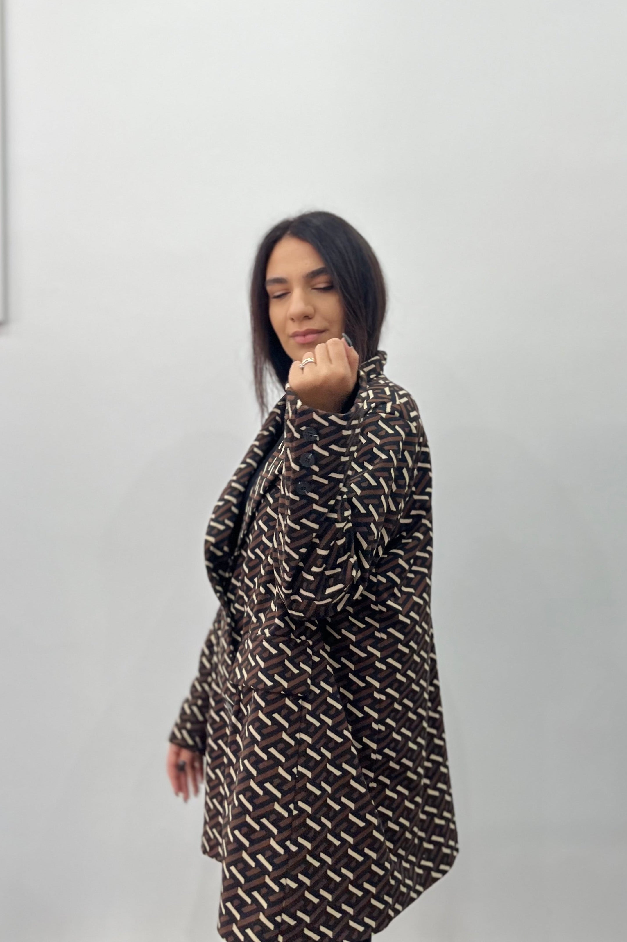 Blazer Giorgia Oversize Fantasia Geometrica - Giacca Donna