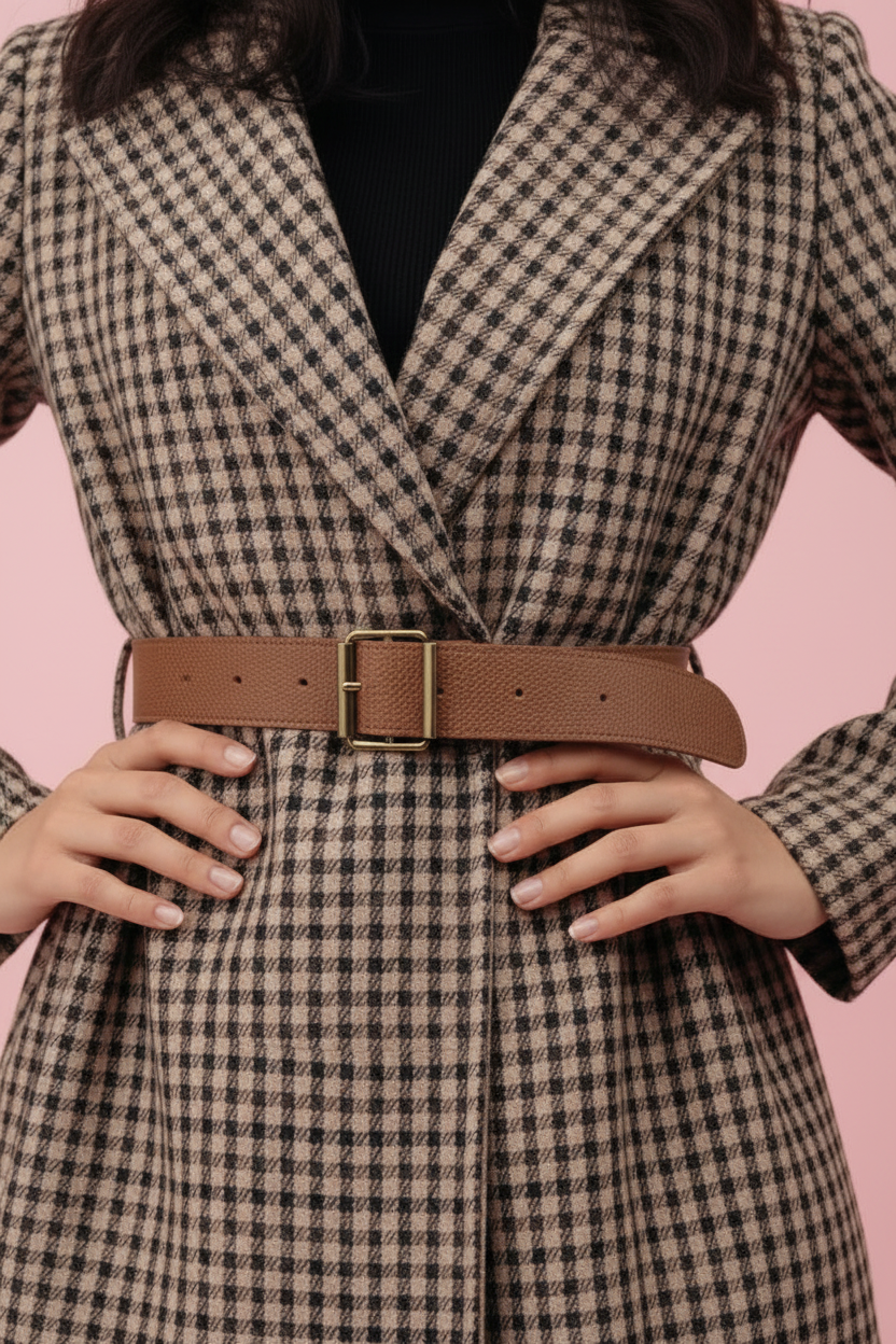 Trench Basilea – Quadri Tartan con Cintura