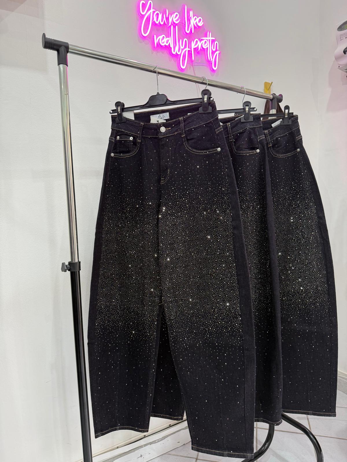 Jeans Stella- denim premium con brillantini