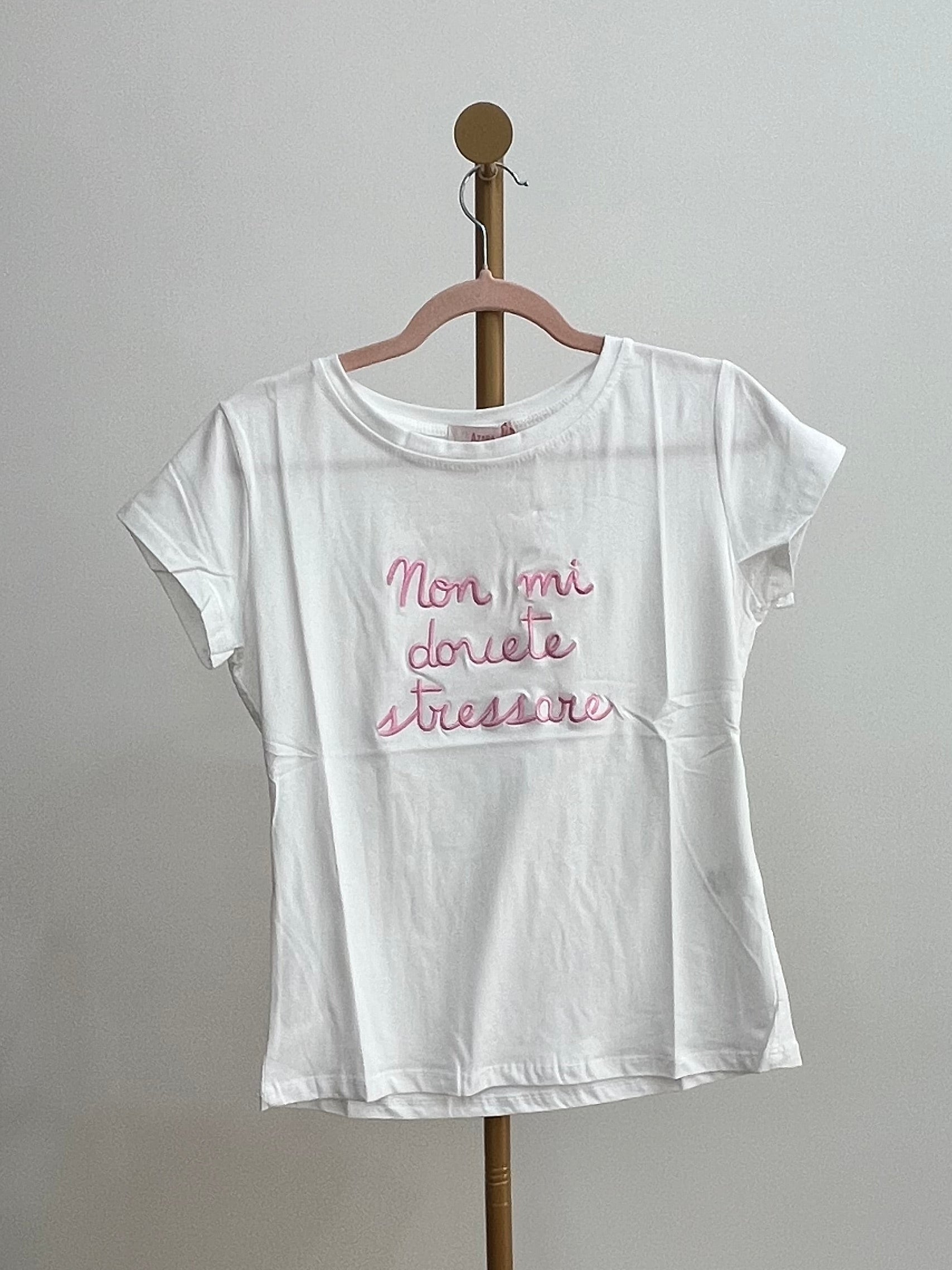 T-shirt Donna con Scritta Simpatica - Taglia Unica S-L