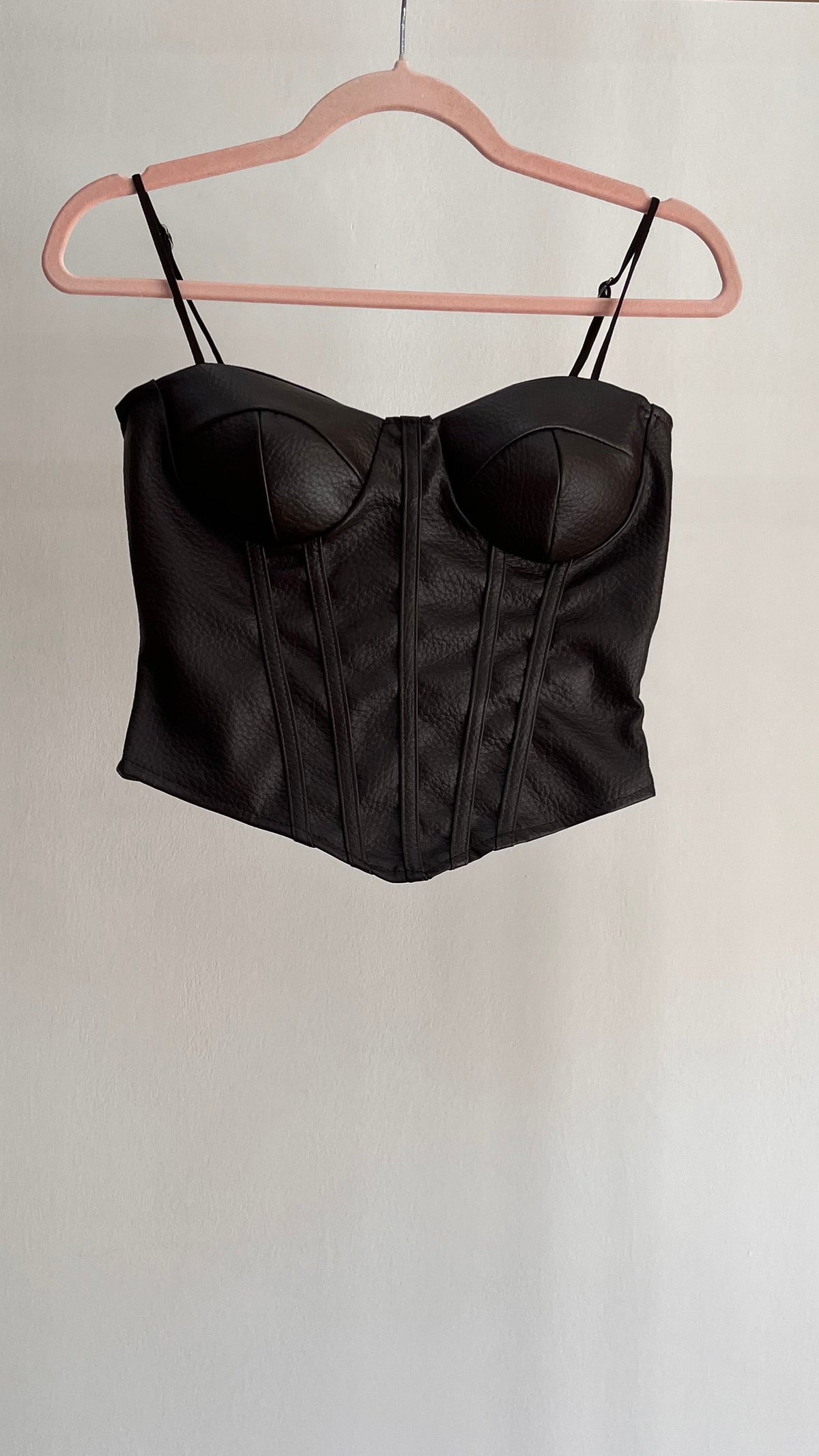 Top Corsetto Rosaria – Effetto Pelle con Zip