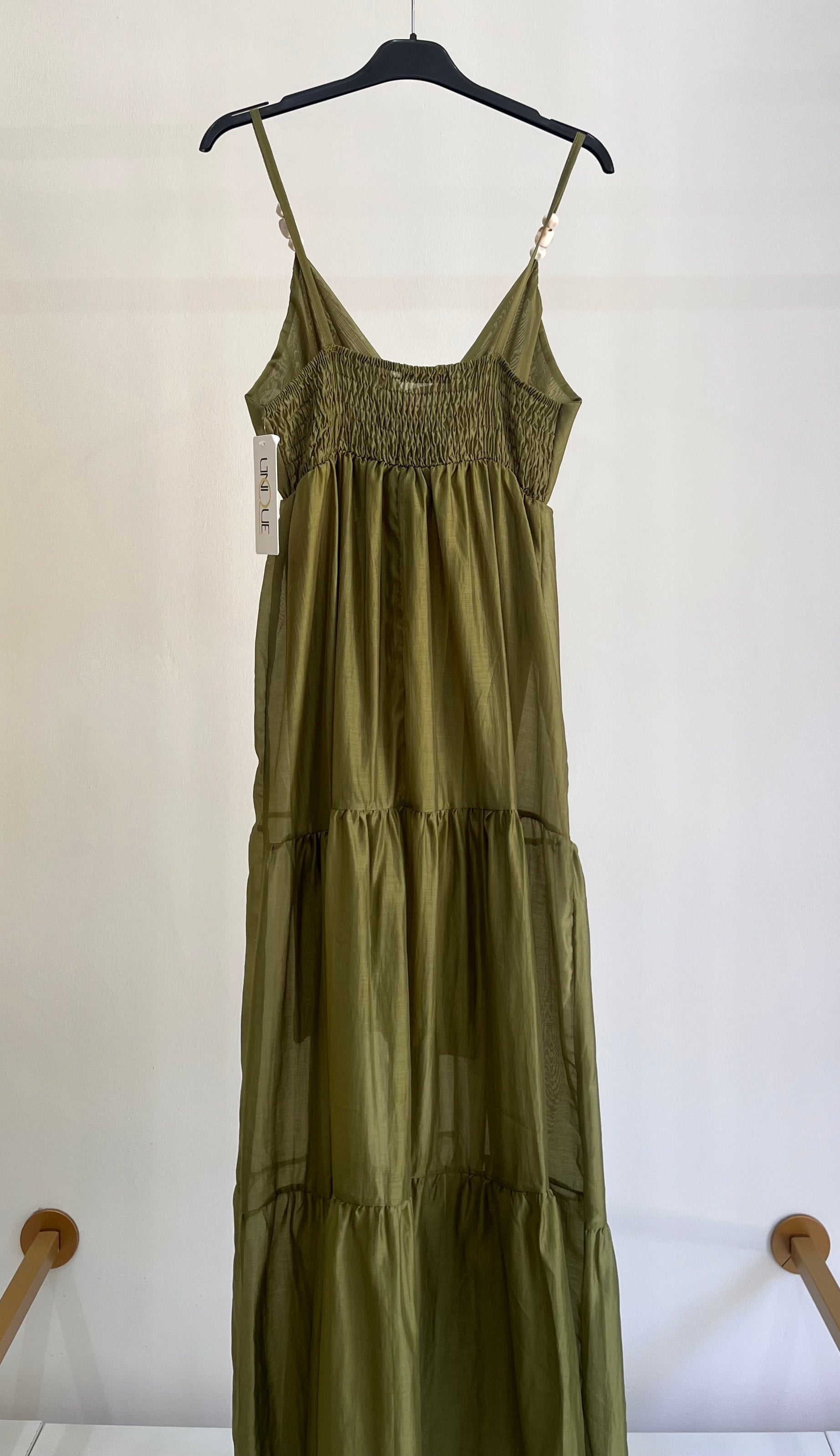 Vestito Silvia - Abito lungo con spalline gioiello