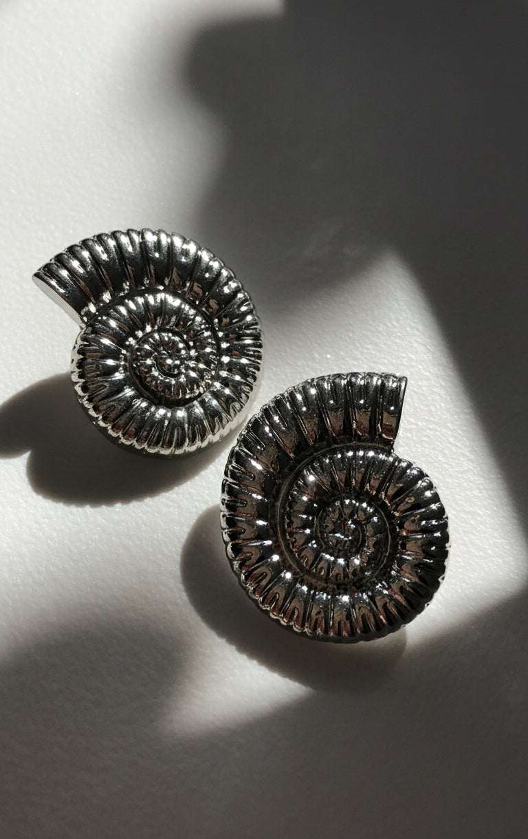 Orecchini Shell Spiral in acciaio