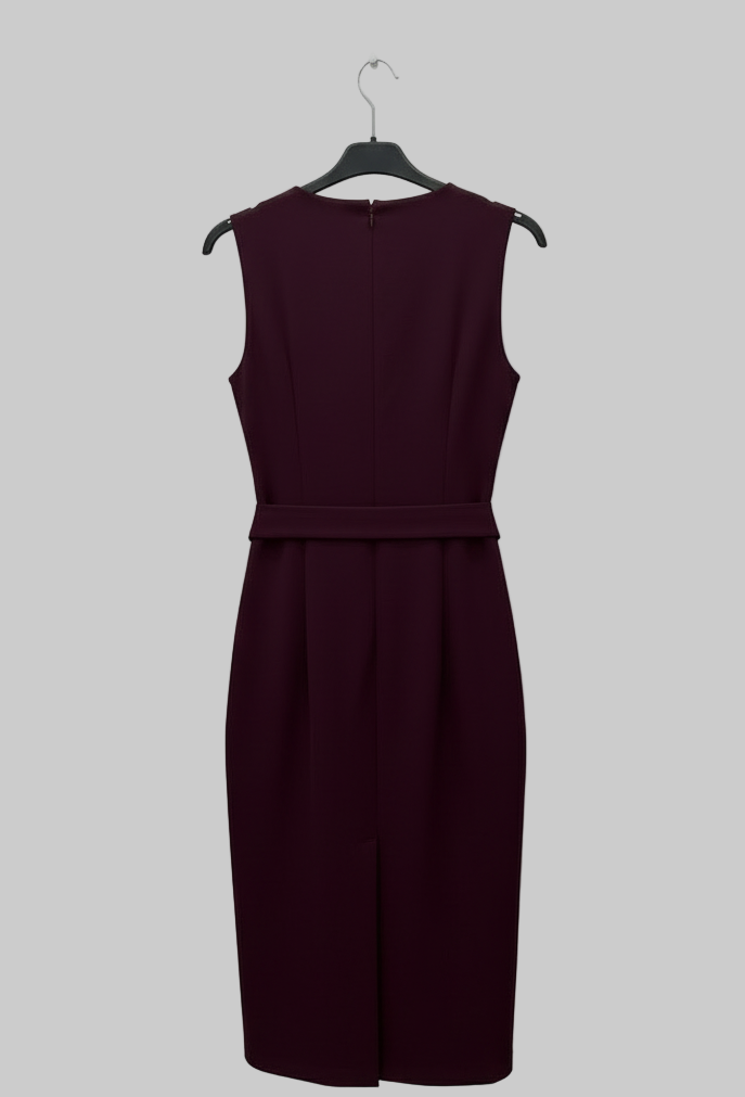 Abito Silvia Punto Milano Bordeaux - Vestito Elegante Donna XS-M
