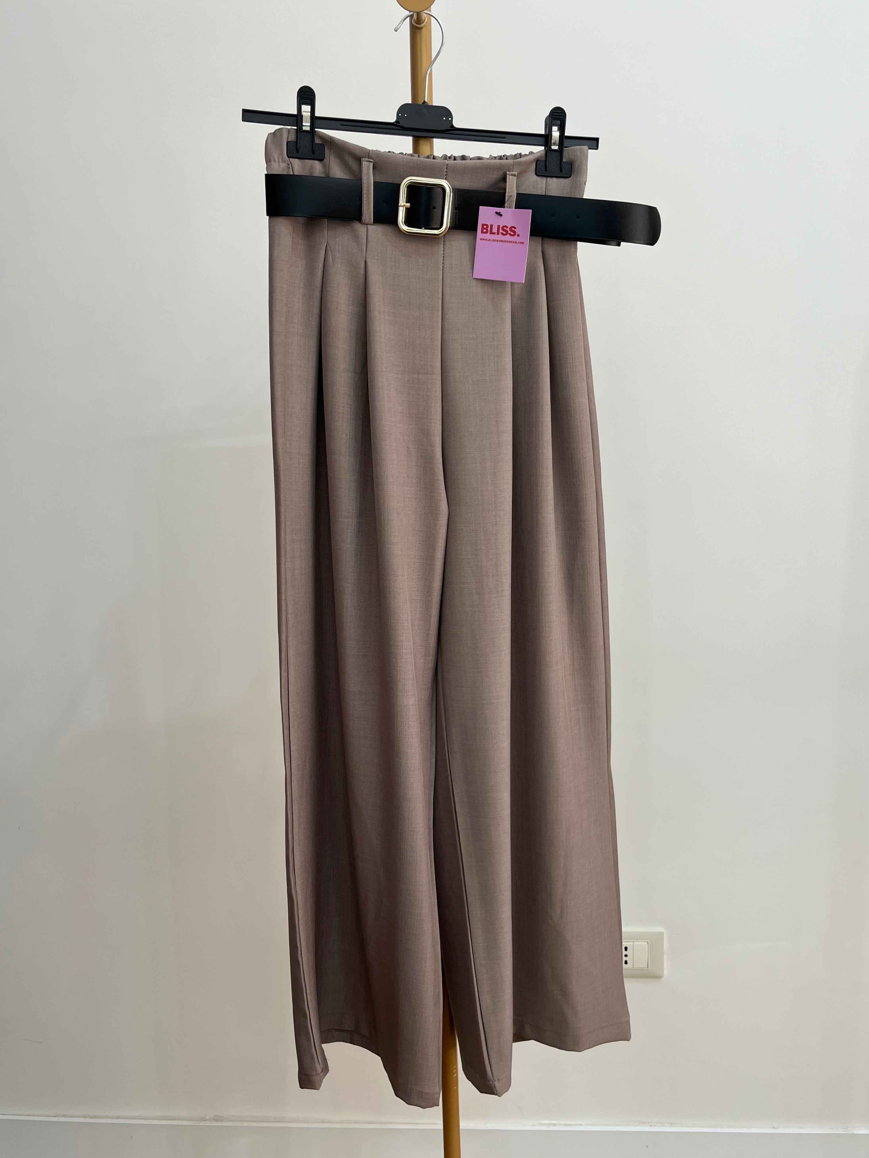 Pantalone Valentina Palazzo con Cintura – Pantaloni Donna Eleganti