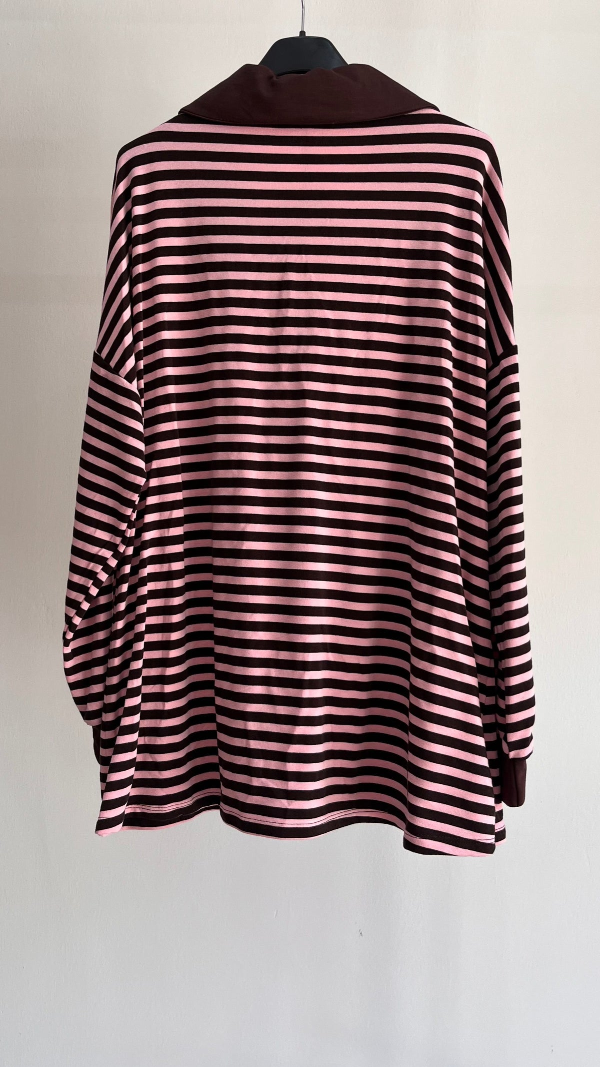 Top Brunella - Maglia a Righe con Colletto Polo