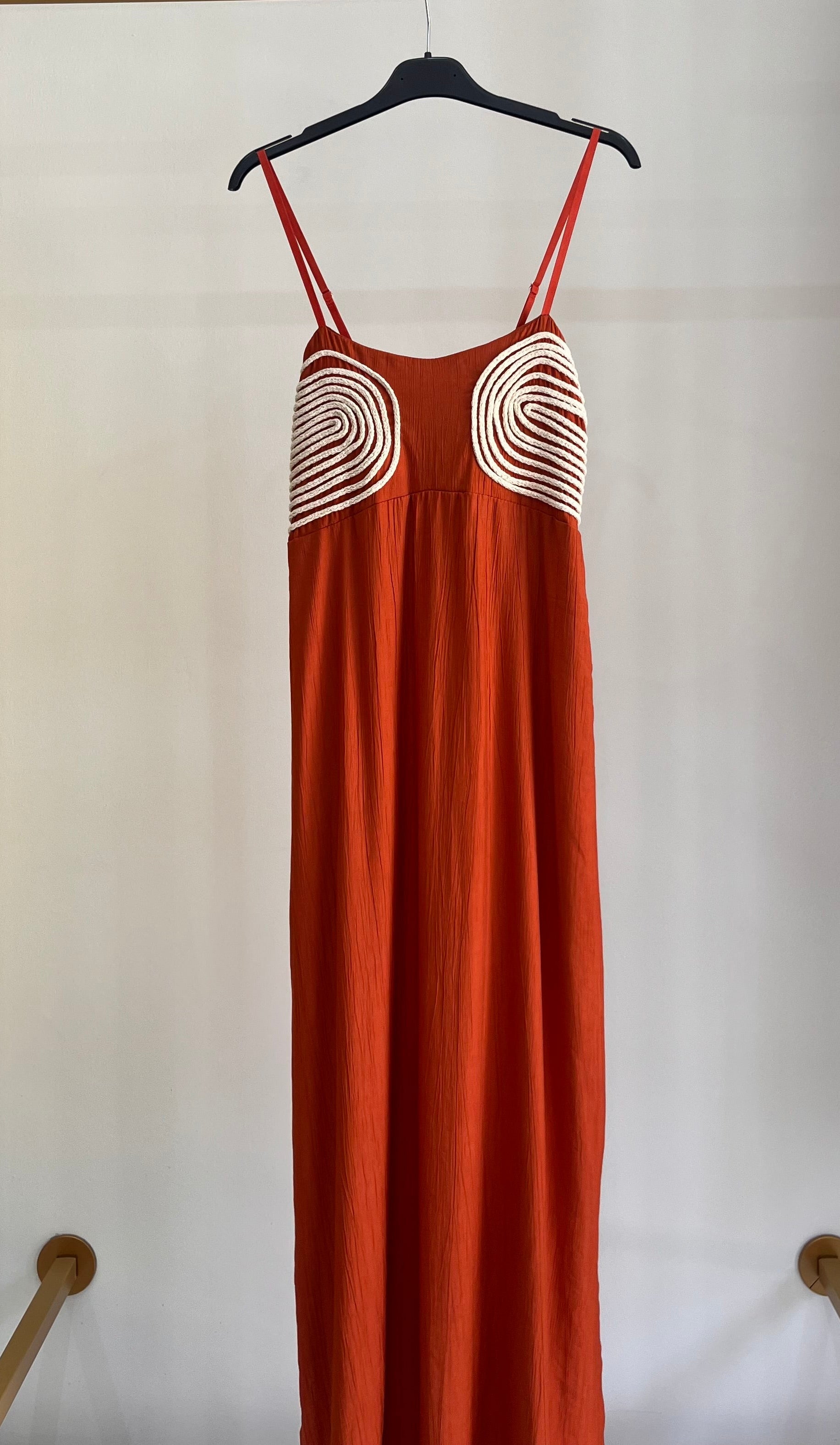 Abito Ginevra — Vestito Lungo con Bustier Ricamato e Spalline Sottili