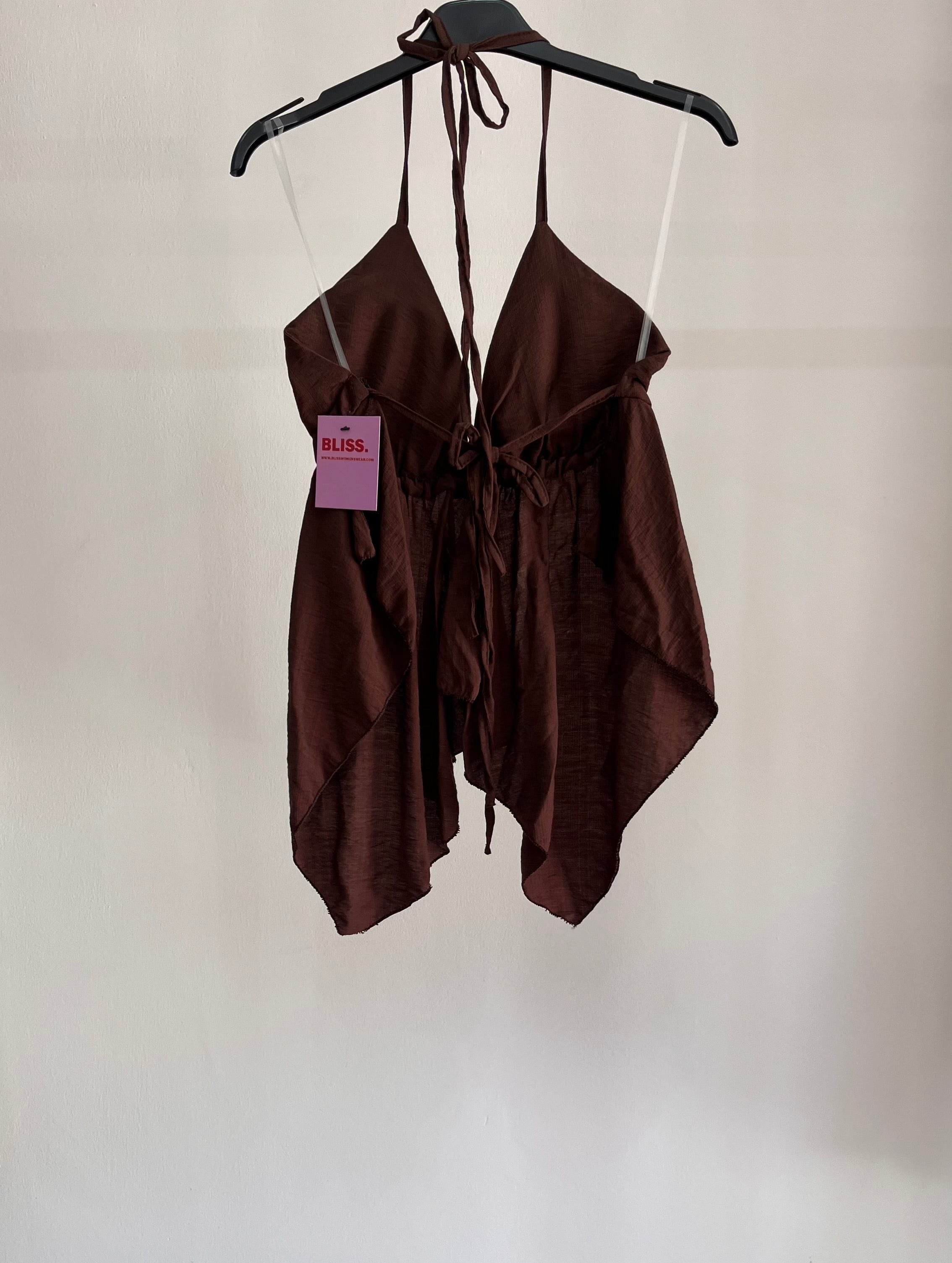 Top Alissa – Top Halter con Drappeggio