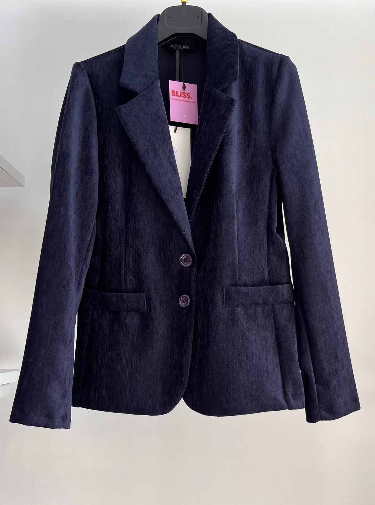 Blazer Geneva - Giacca blu scuro con revers e bottoni