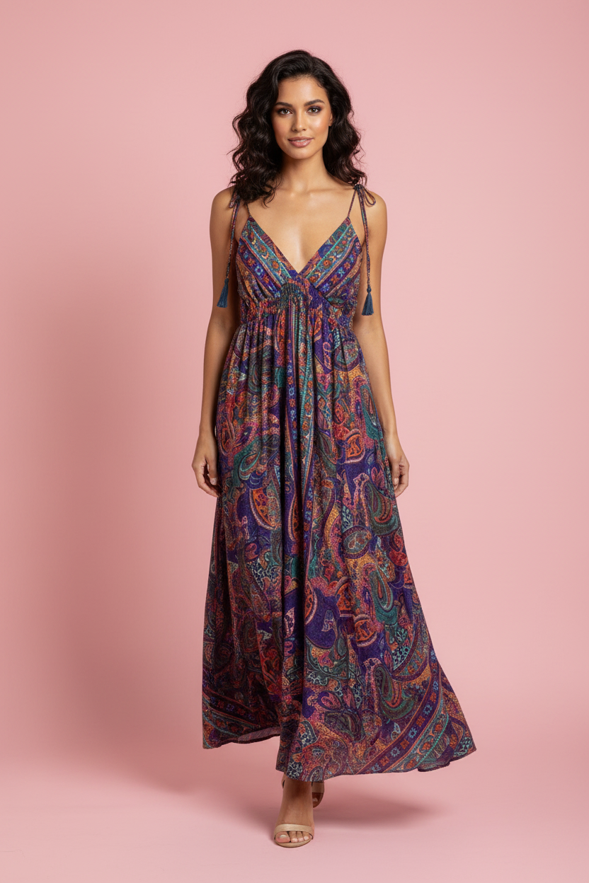 Vestito Daisy – Maxi Abito Paisley