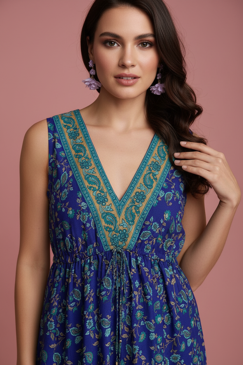 Abito Zinnia – Abito Boho con Stampa Floreale