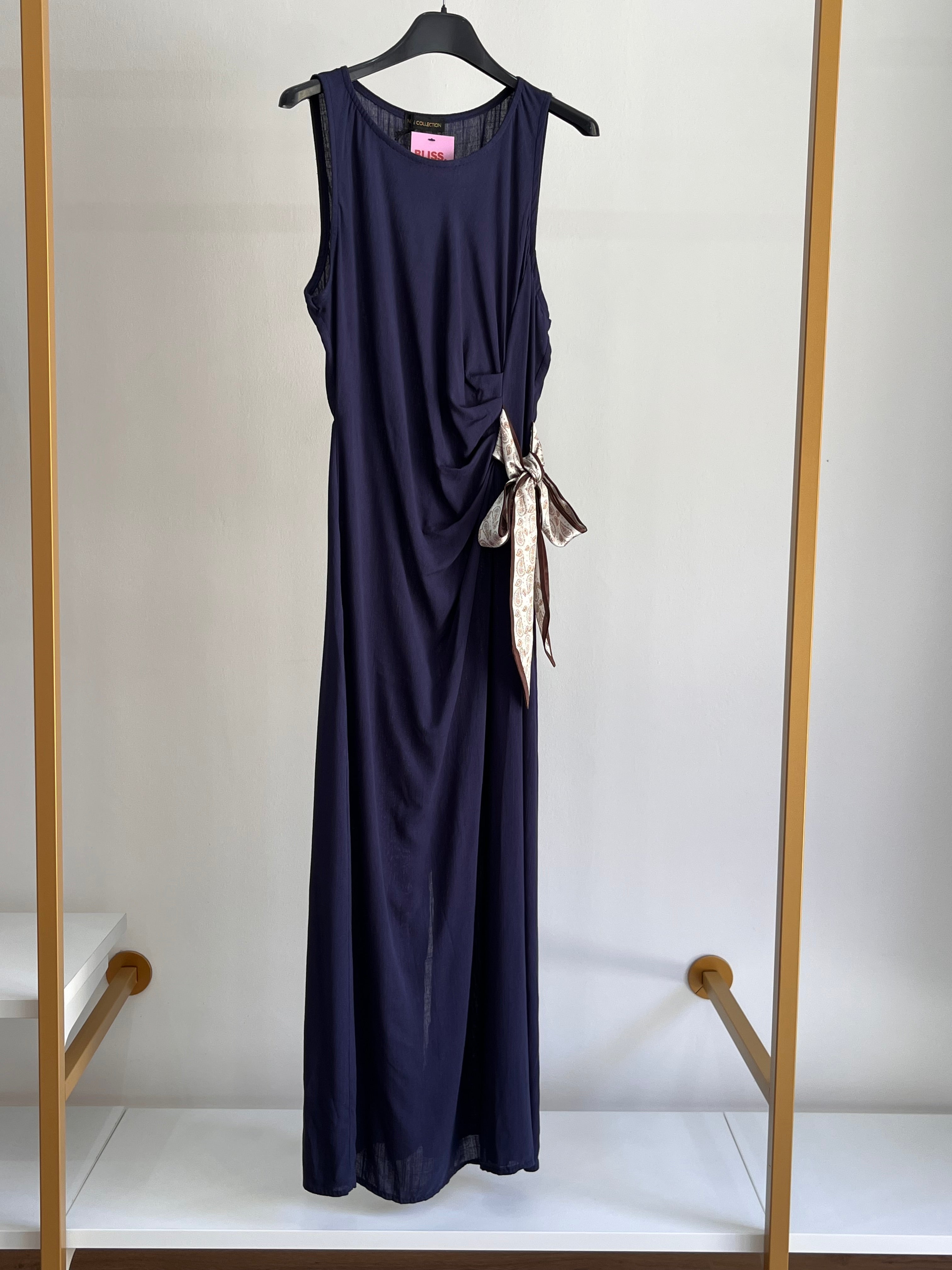 Abito Priscilla - Vestito lungo con fiocco laterale elegante