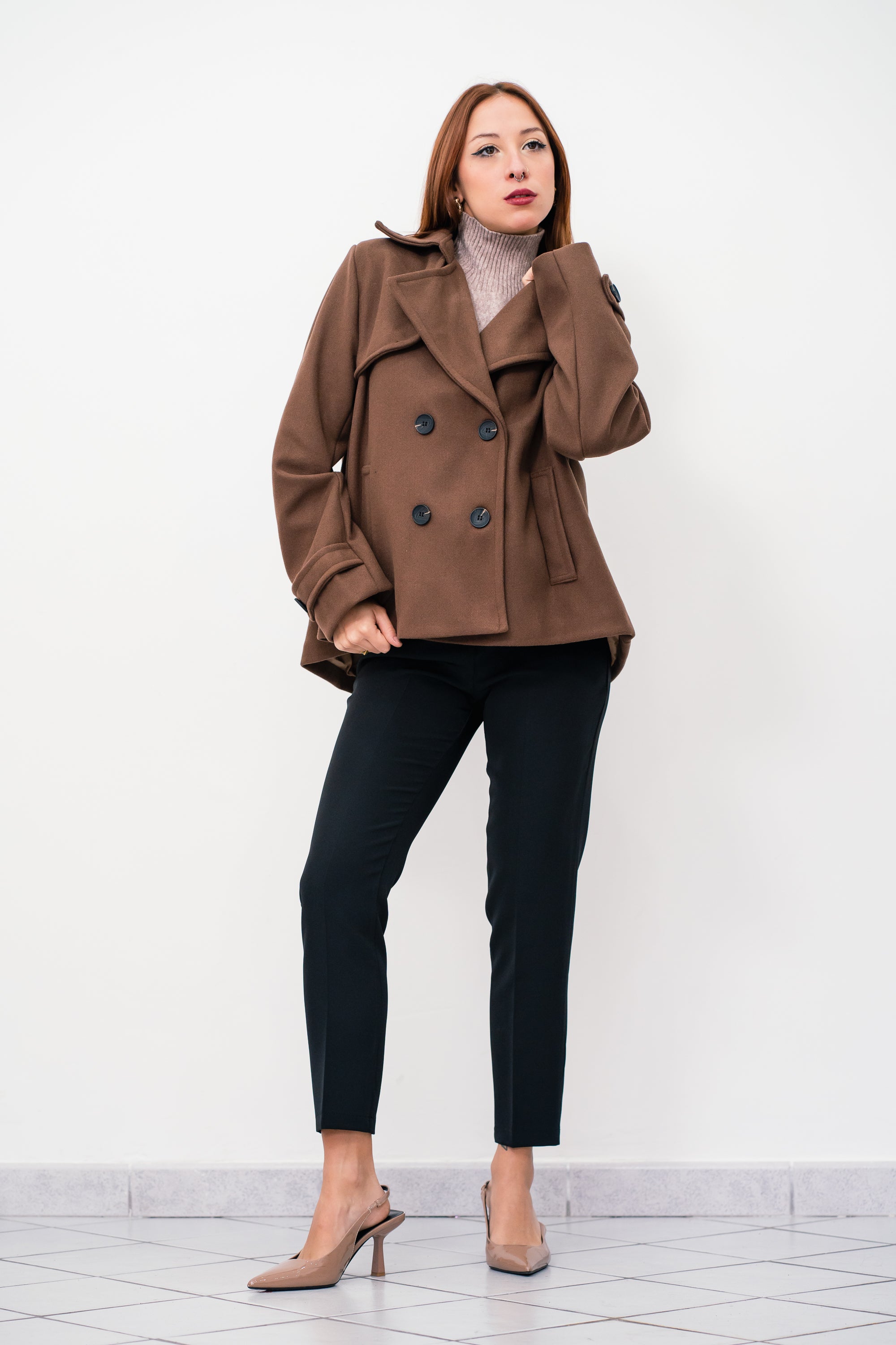 Cappotto Trench Marrone Mia