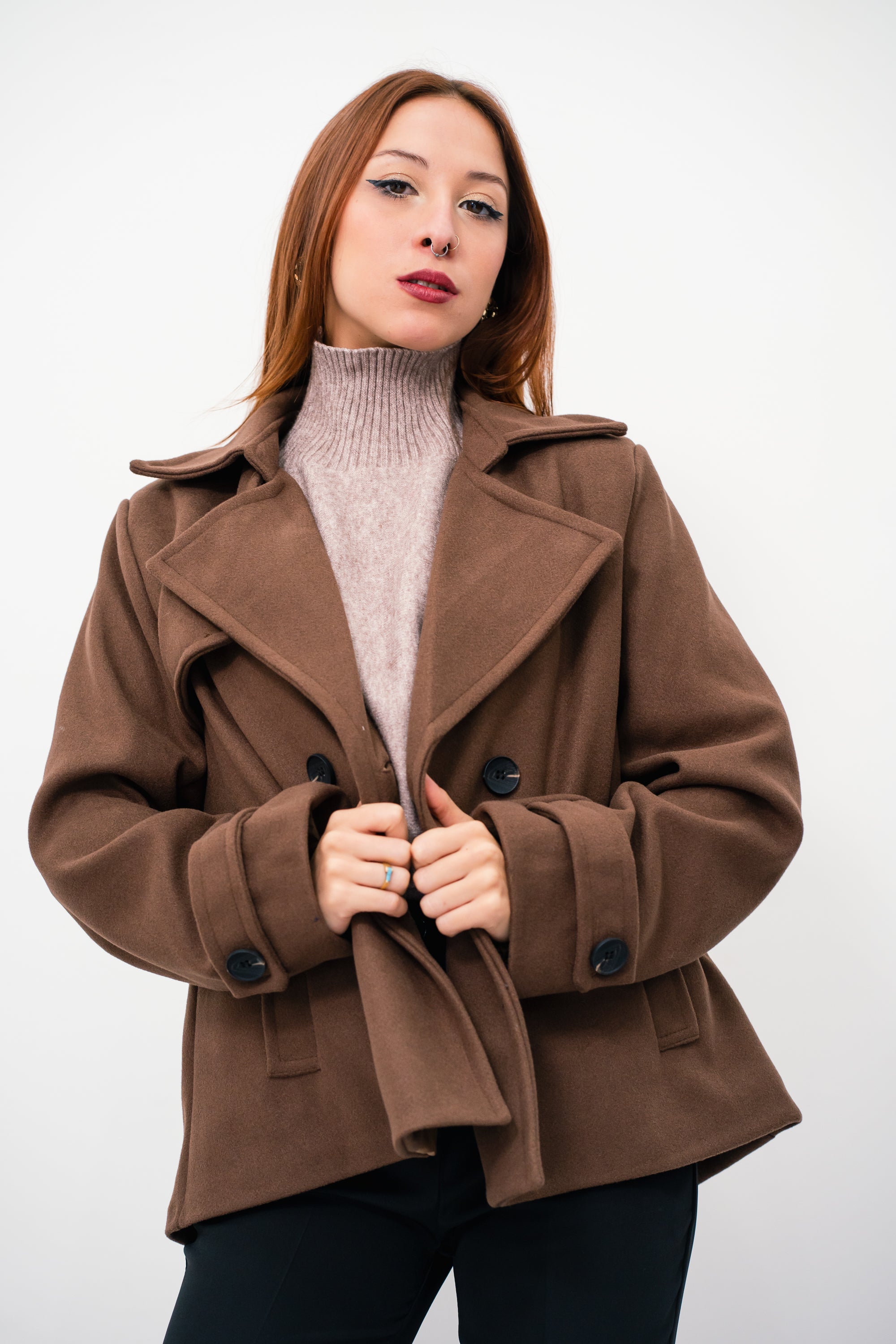 Cappotto Trench Marrone Mia