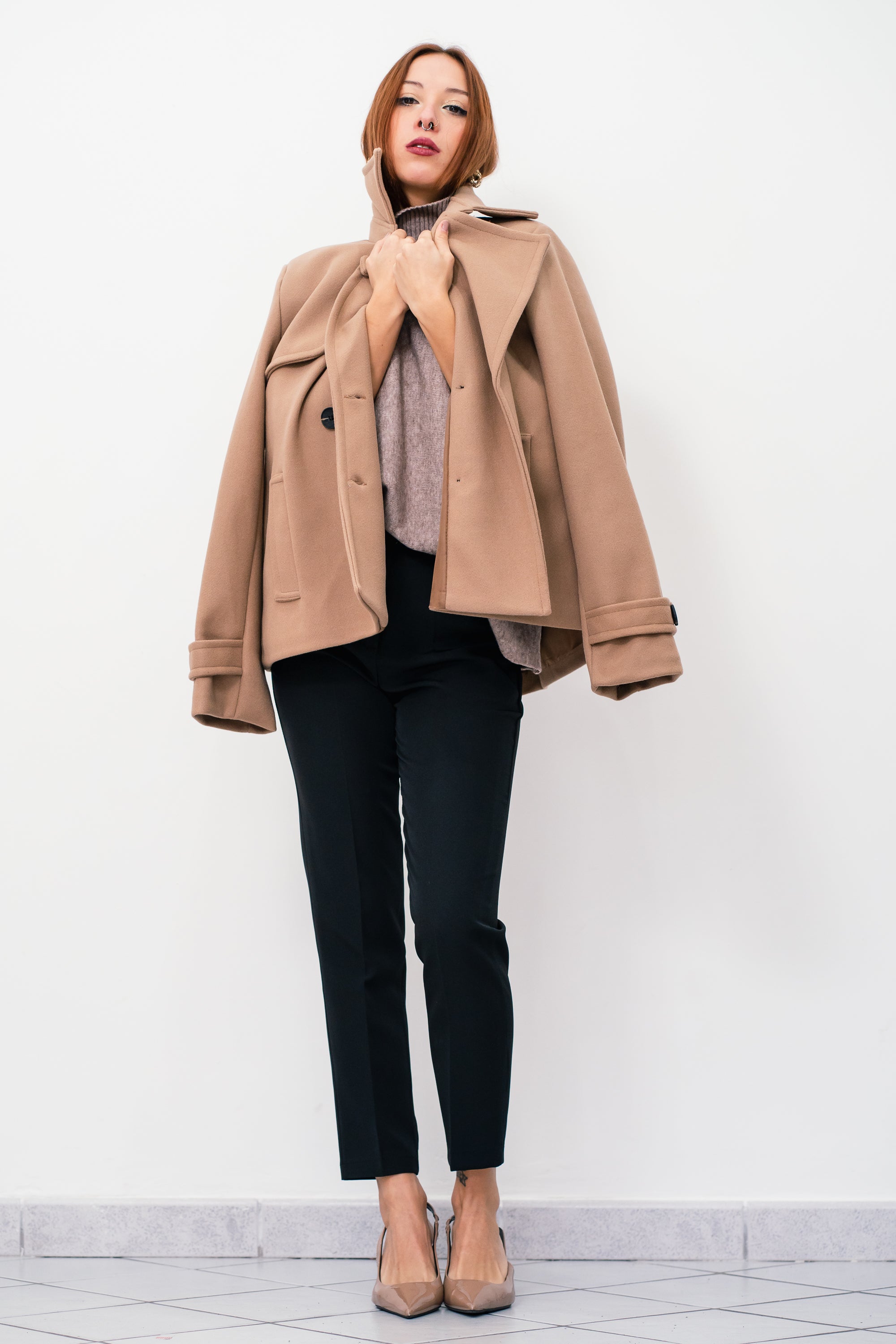 Cappotto Trench Cammello Mia