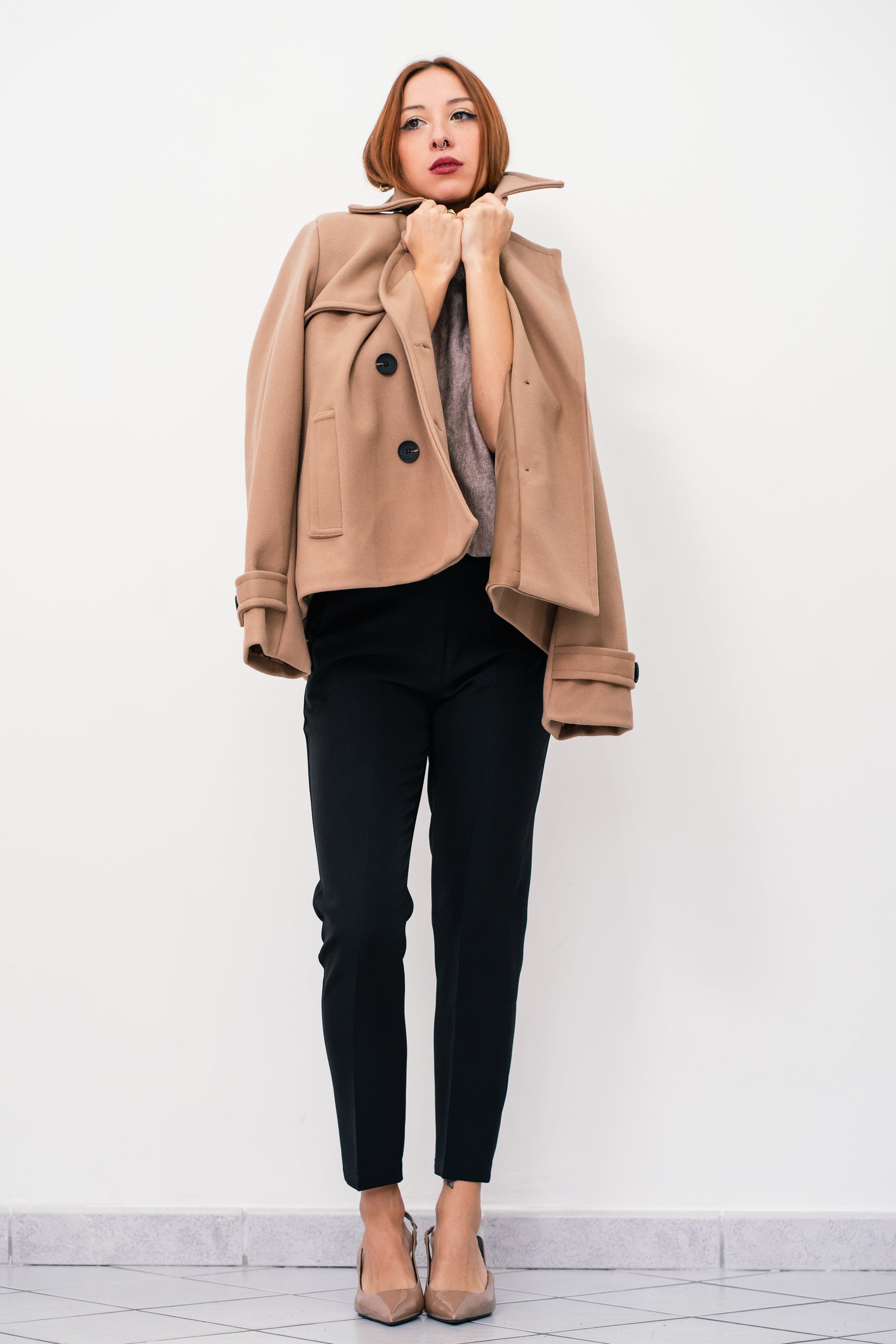 Cappotto Trench Cammello Mia