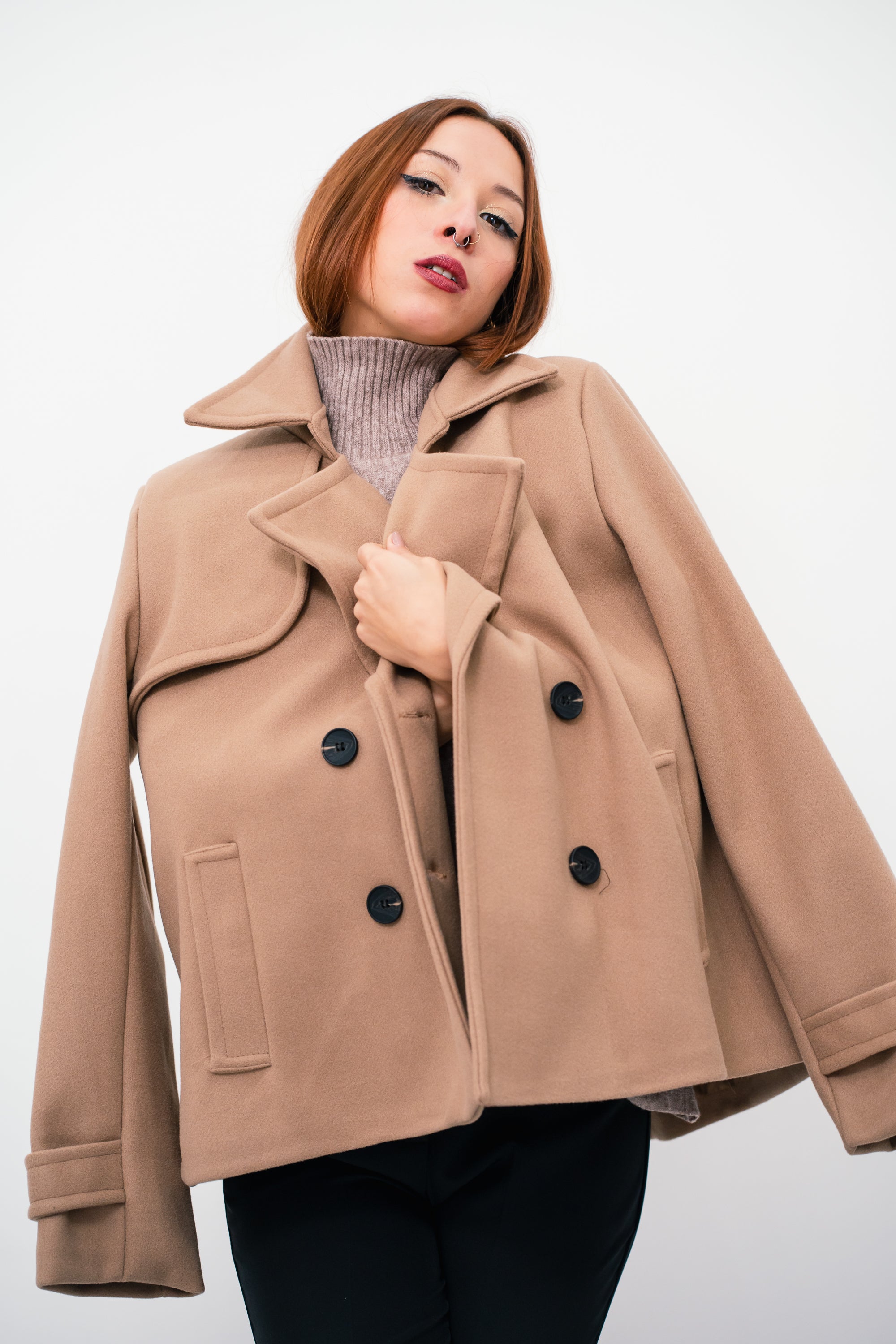 Cappotto Trench Cammello Mia