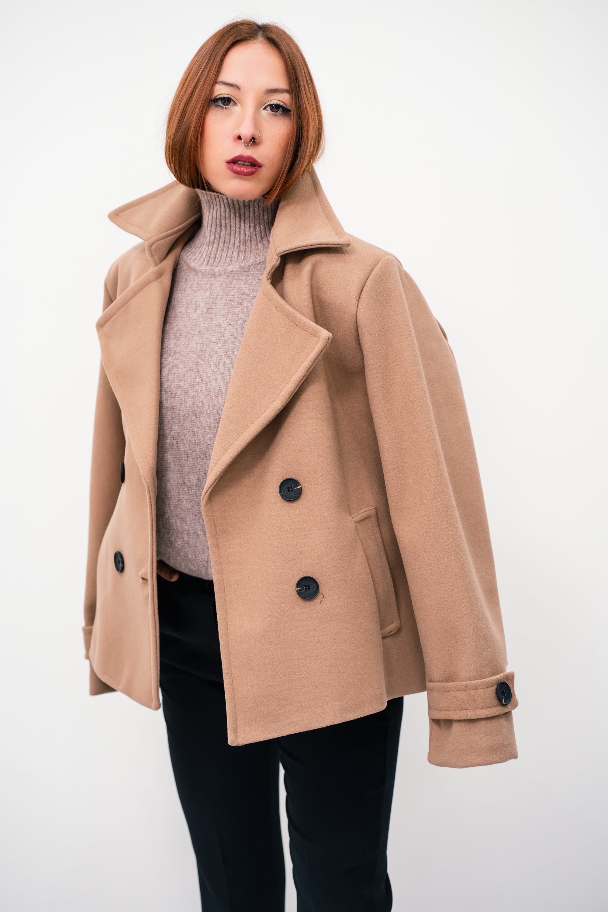 Cappotto Trench Cammello Mia