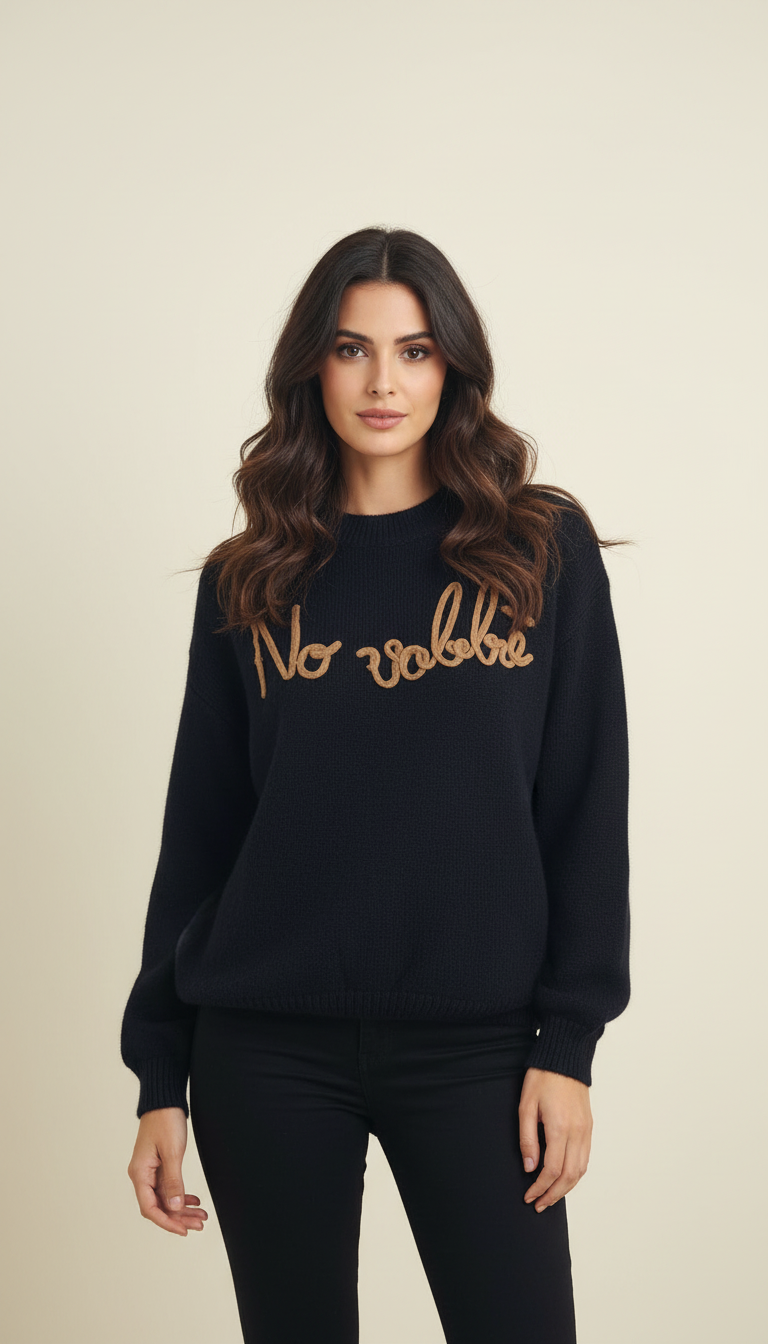 Maglione No Vabbè Morbido Donna - Pullover Caldo Inverno