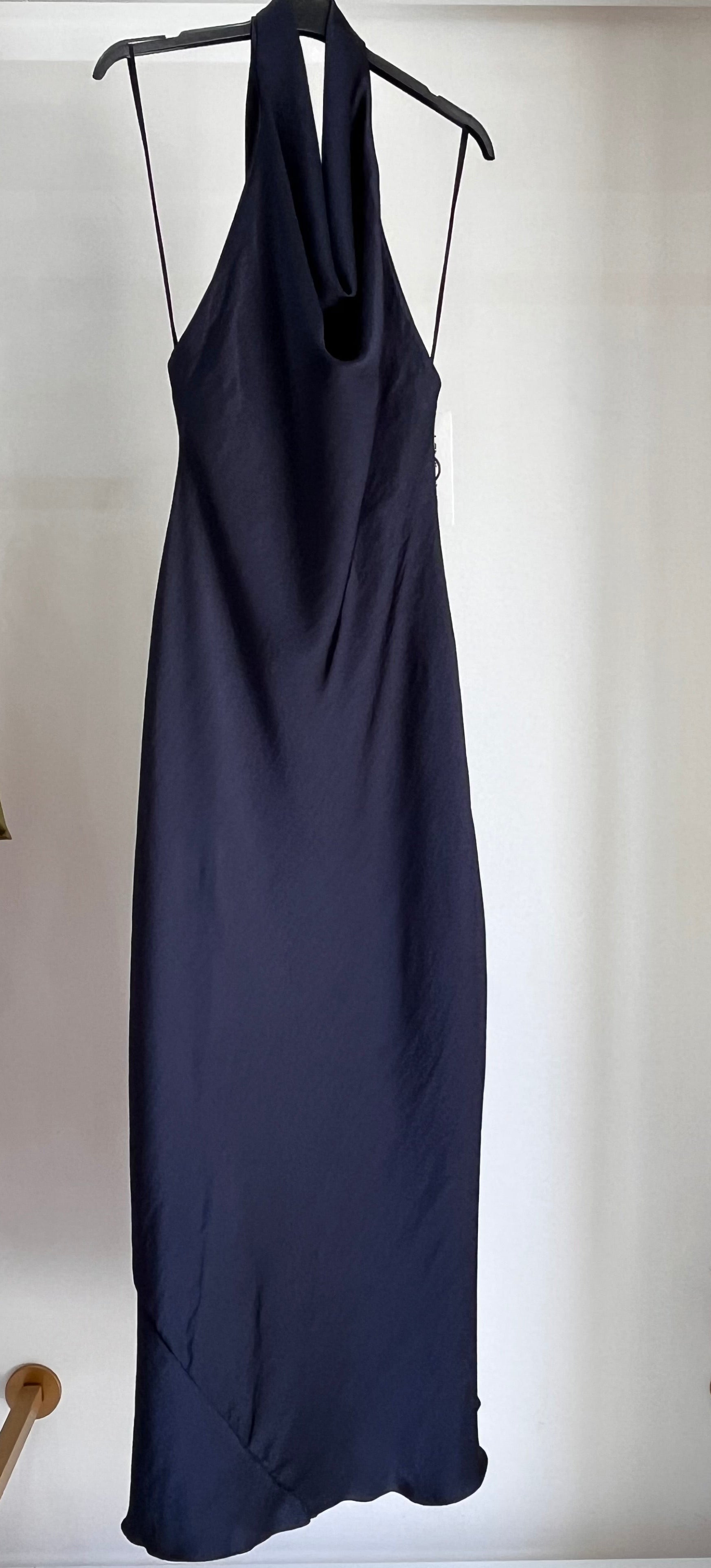 Vestito Cleo — Abito Lungo in Raso Collo Halter