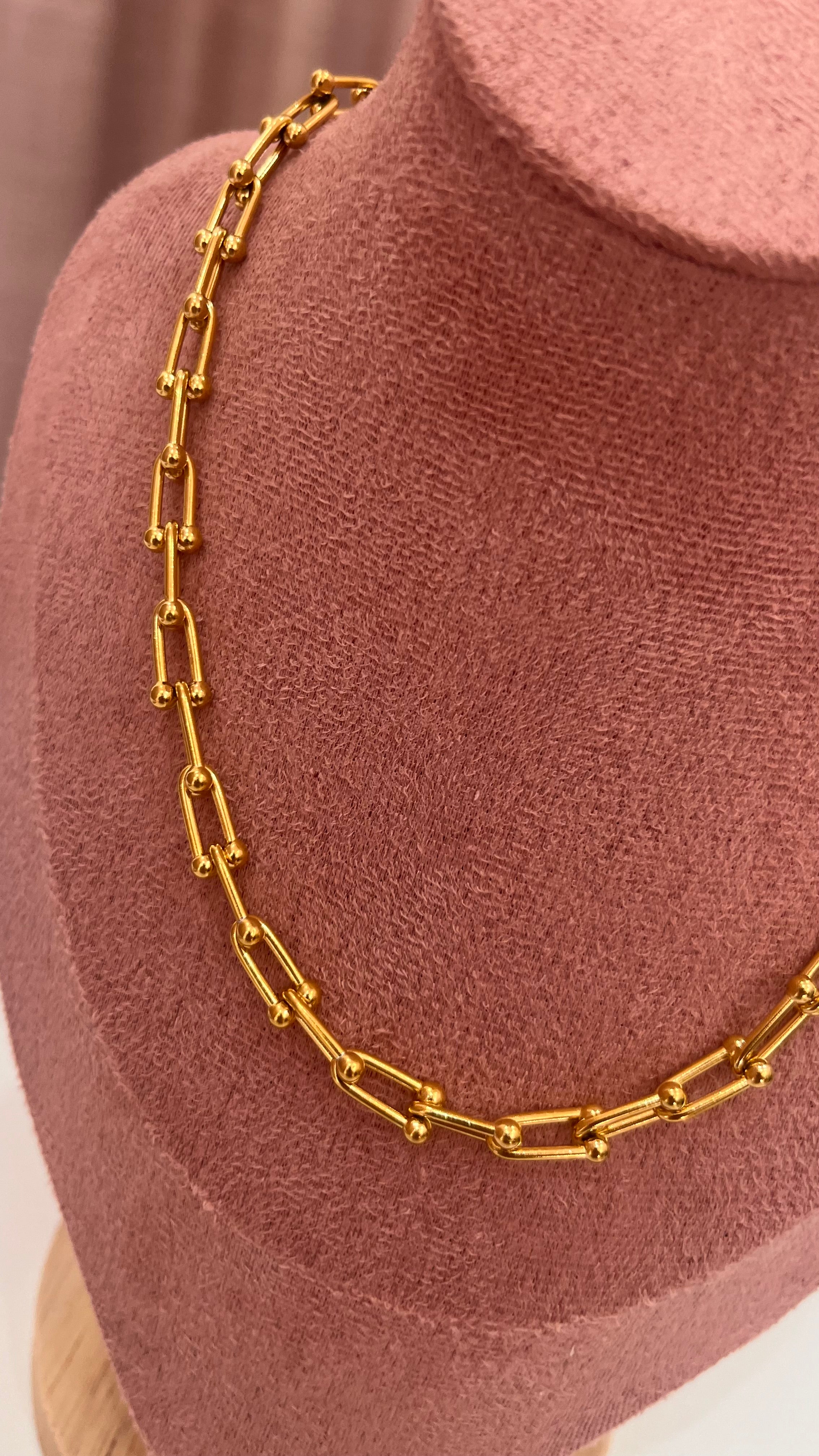 Girocollo Morgana – Catena a Maglie con Sfere in Oro