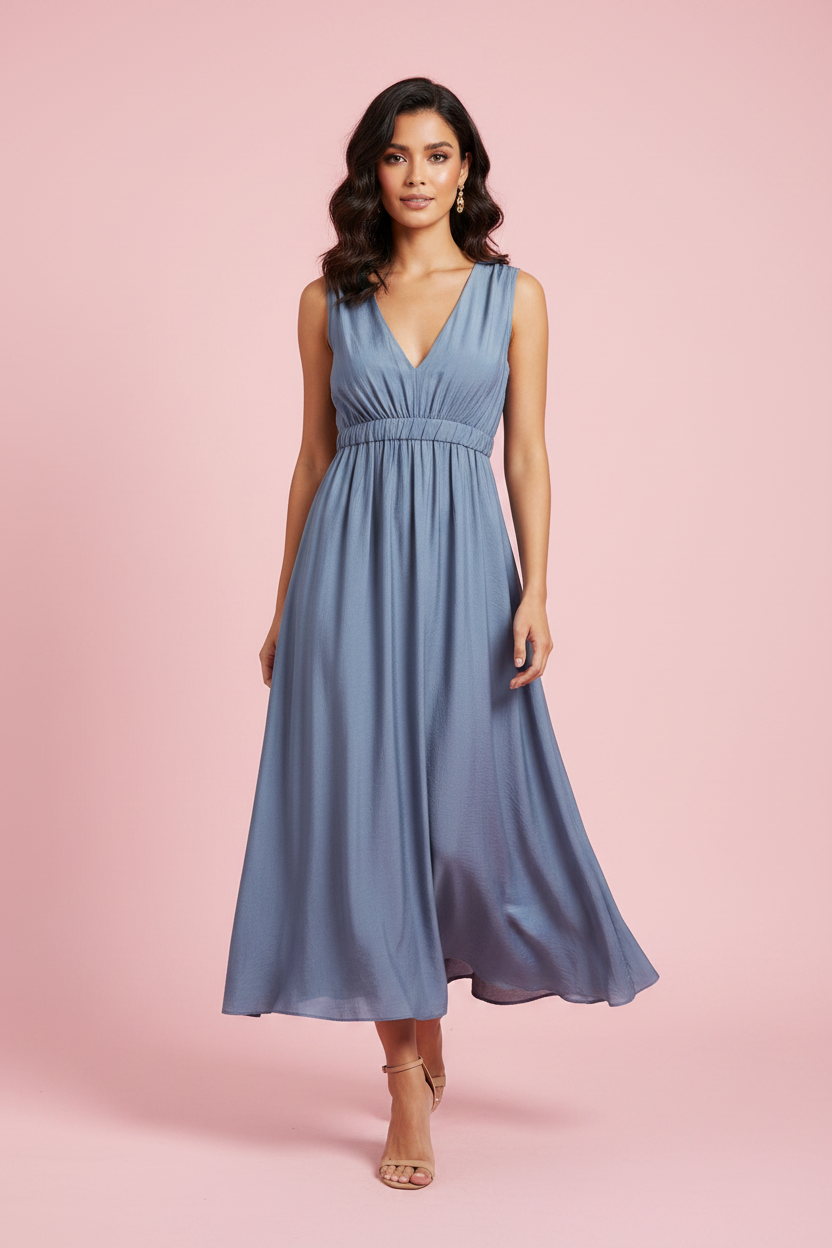 Abito Lungo Santorini – Eleganza Mediterranea