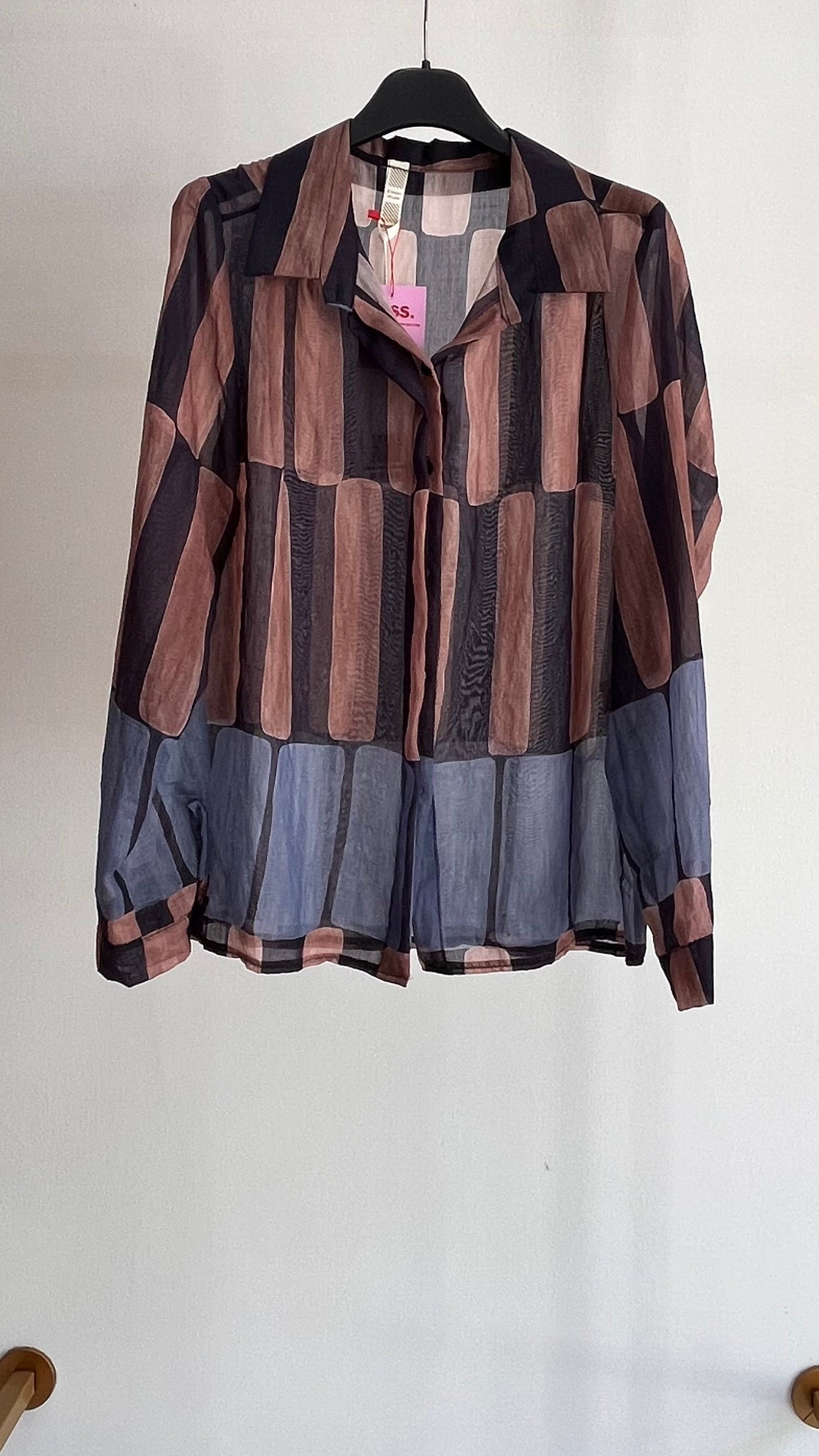 Camicia Giovanna – Camicia in Chiffon con Stampa Geometrica
