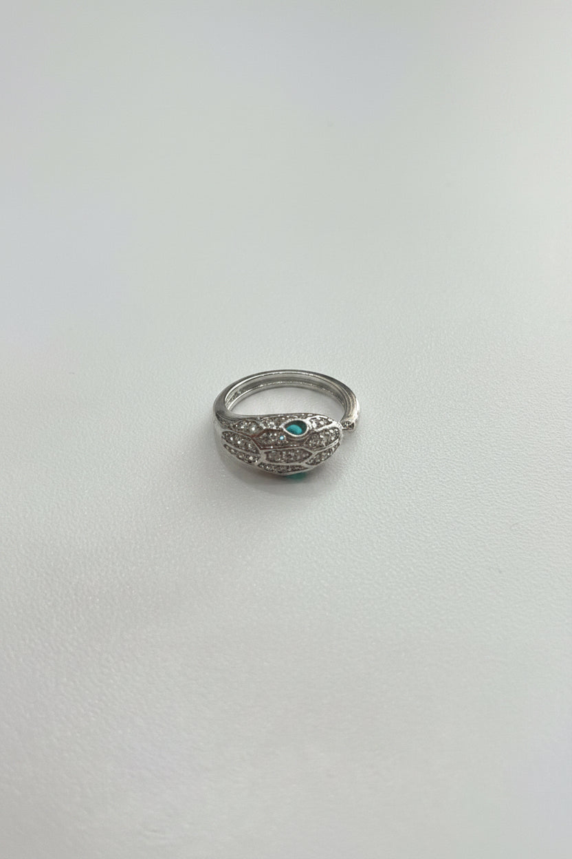 Anello Beatrice - Anello Serpente Argento con Pavé di Zirconi | Design Sinuous Luxury