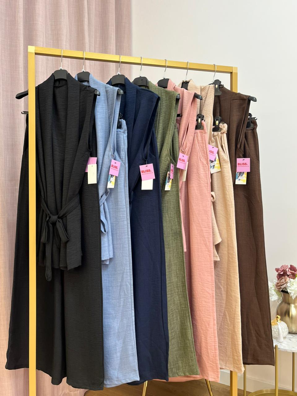 Coordinato Letizia – Gilet con Cintura e Pantalone | Taglia Unica