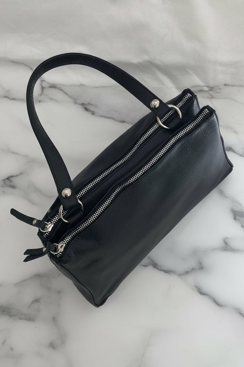 Borsa Nora Tote Pelle Made in Italy - Borsa Capiente Donna con Zip