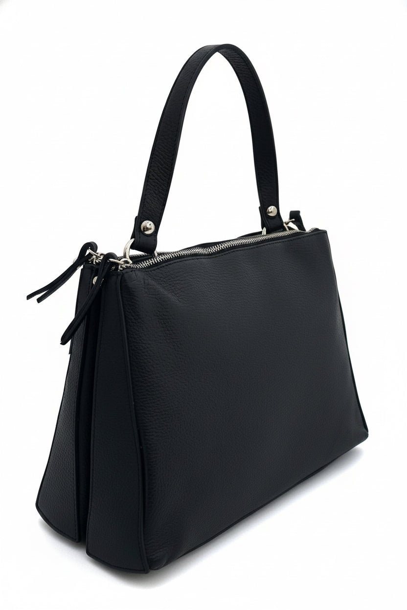 Borsa Nora Tote Pelle Made in Italy - Borsa Capiente Donna con Zip