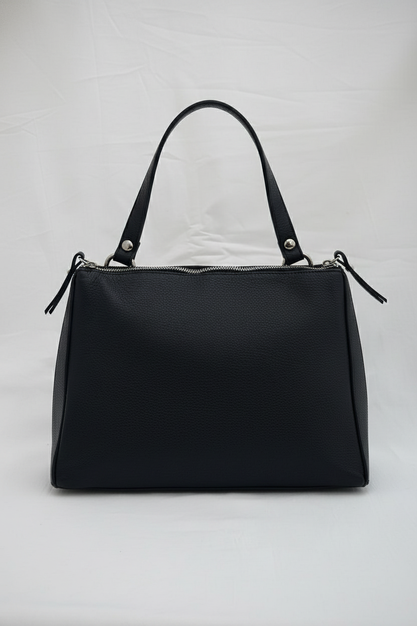 Borsa Nora Tote Pelle Made in Italy - Borsa Capiente Donna con Zip