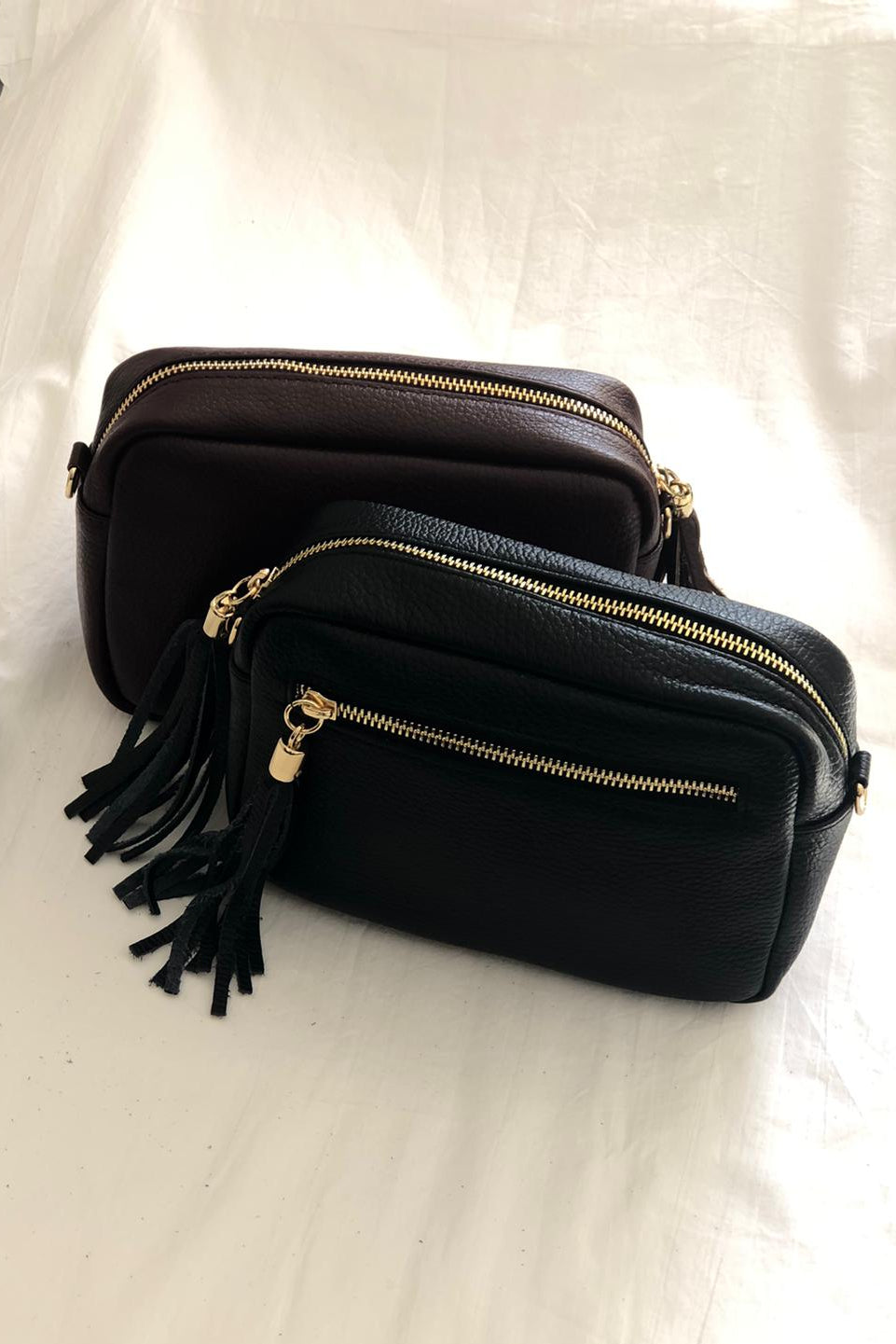 Crossbody Twist in pelle