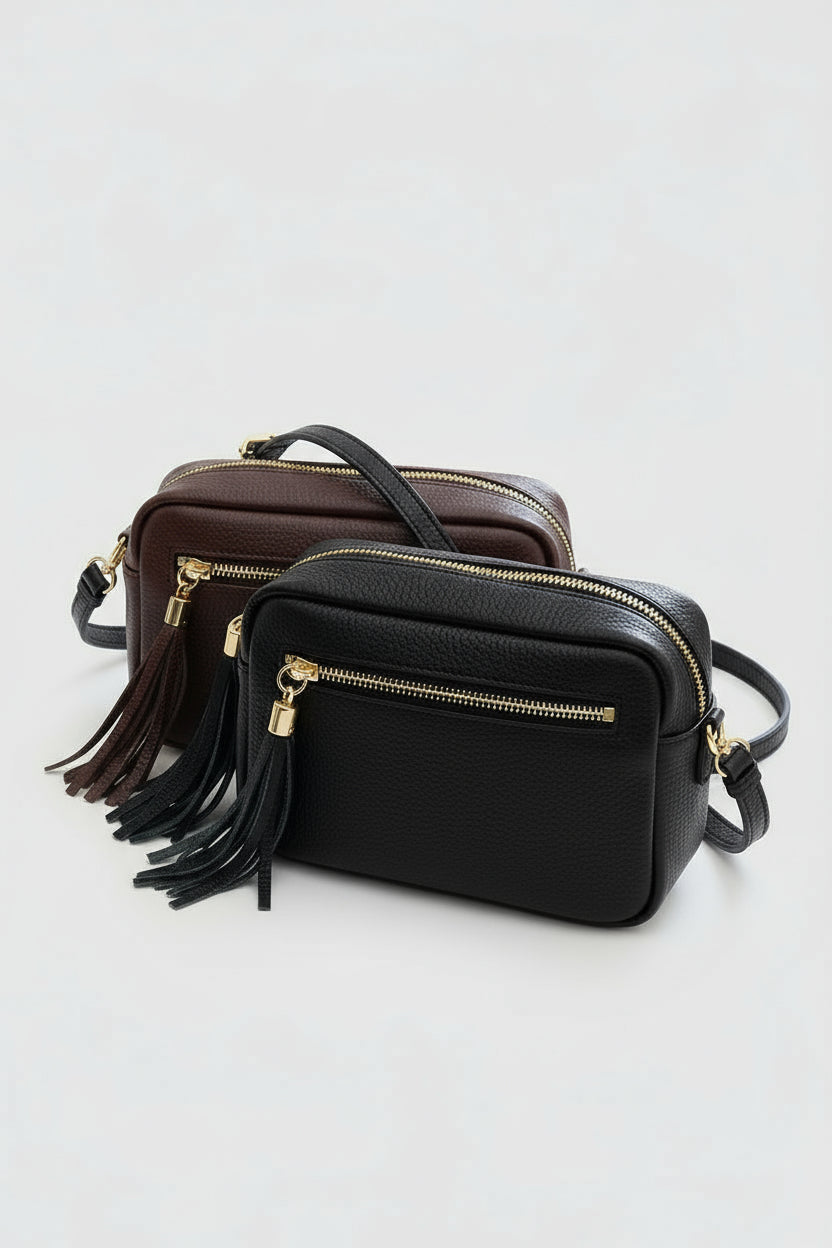 Crossbody Twist in pelle