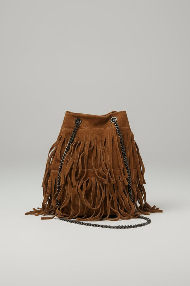 Dakota - Borsa in suede con frange